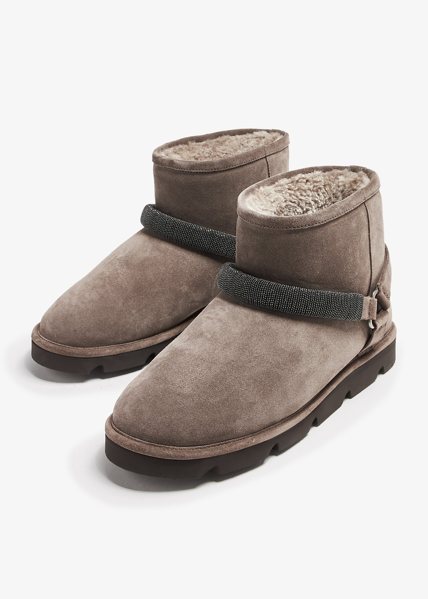 Brunello Cucinelli Suede boots for Women - Brown in UAE Brunello Cucinelli Suede boots for Women - Brown in UAE