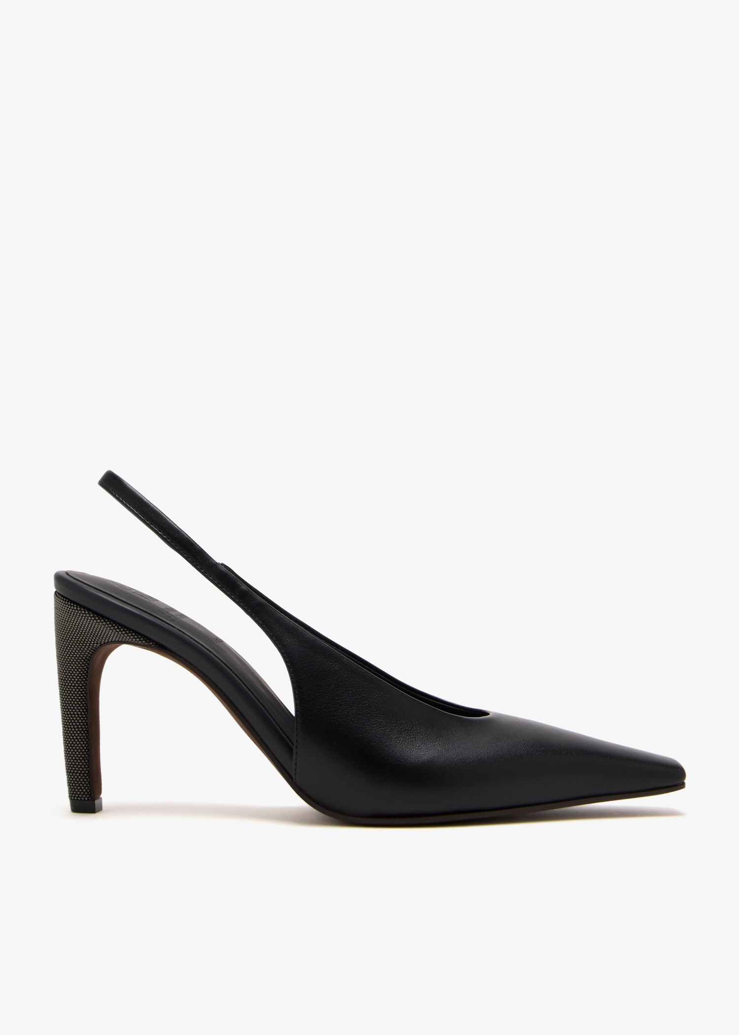 

Leather slingback pumps, Black