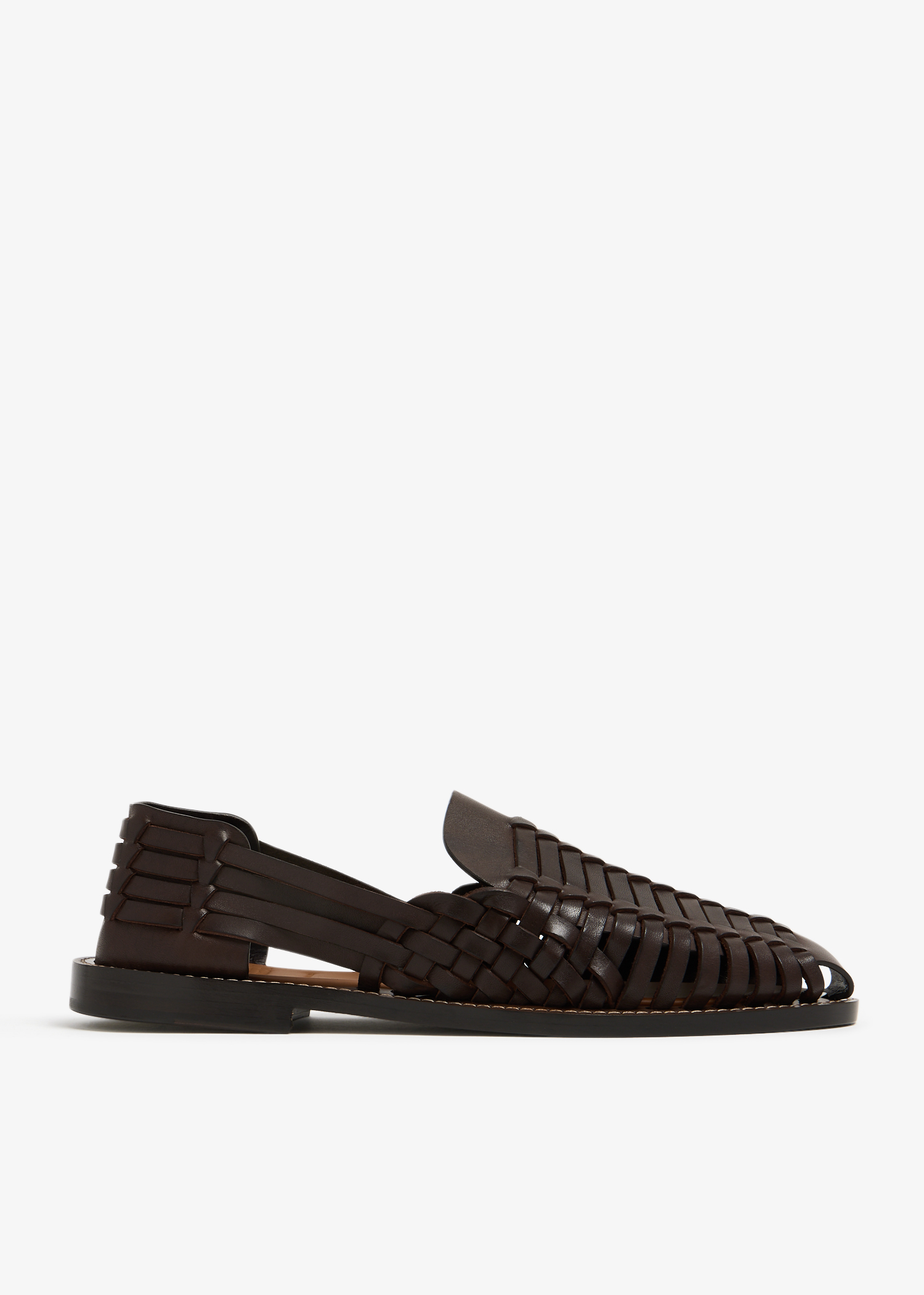 Brunello Cucinelli Woven leather slippers for Men - Brown in Brunello Cucinelli Woven leather slippers for Men - Brown in