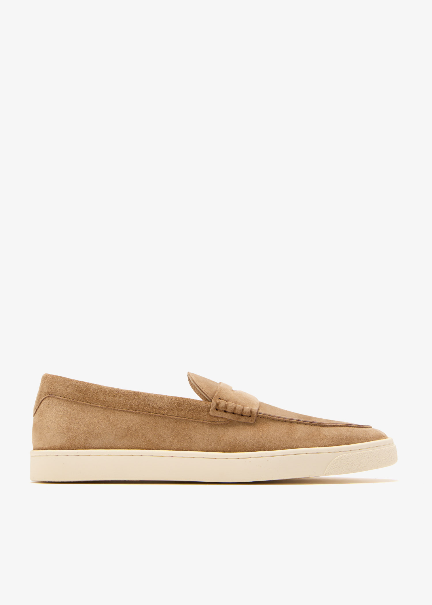 

Suede penny loafers, Beige