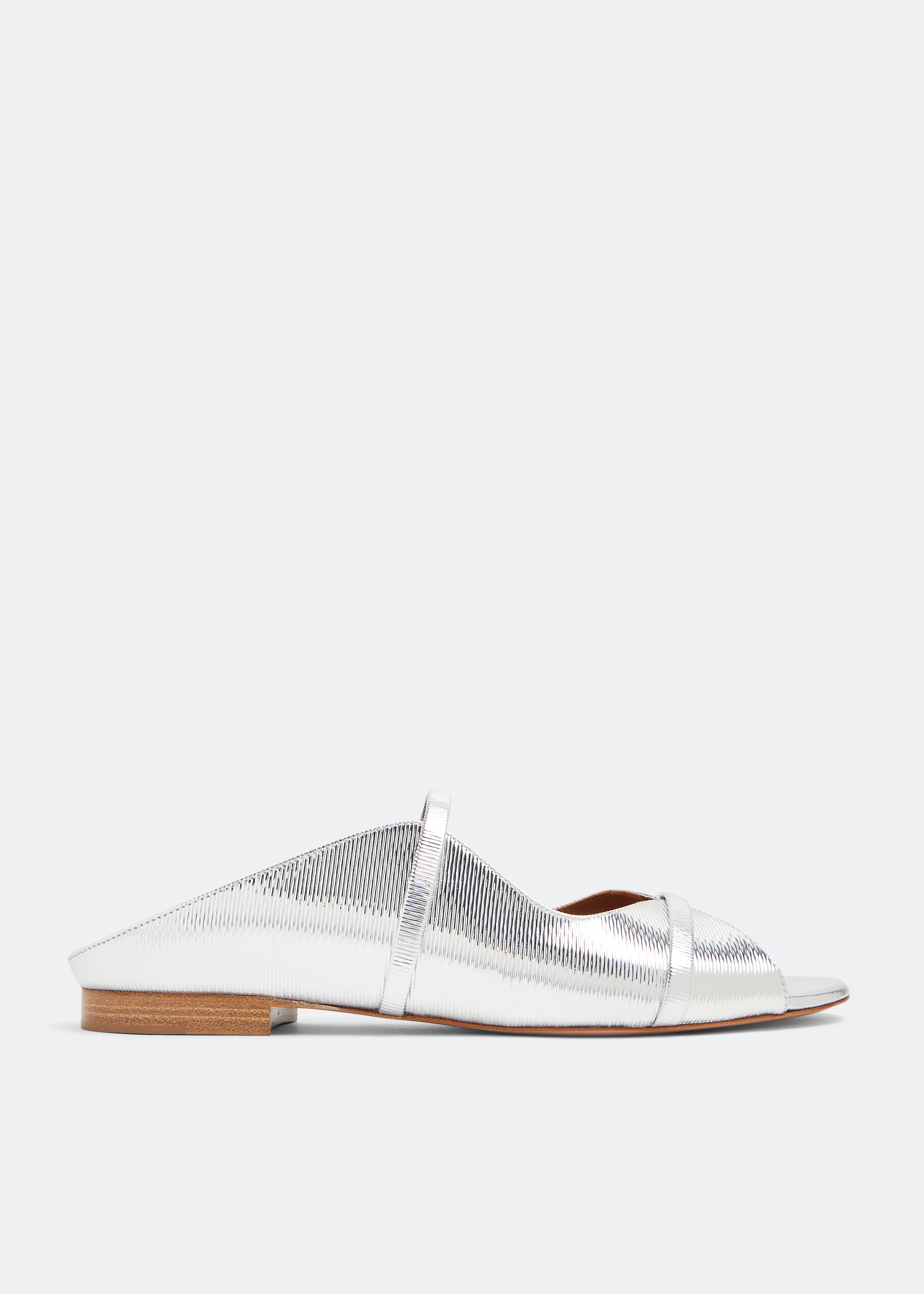 

Norah flat mules, Silver
