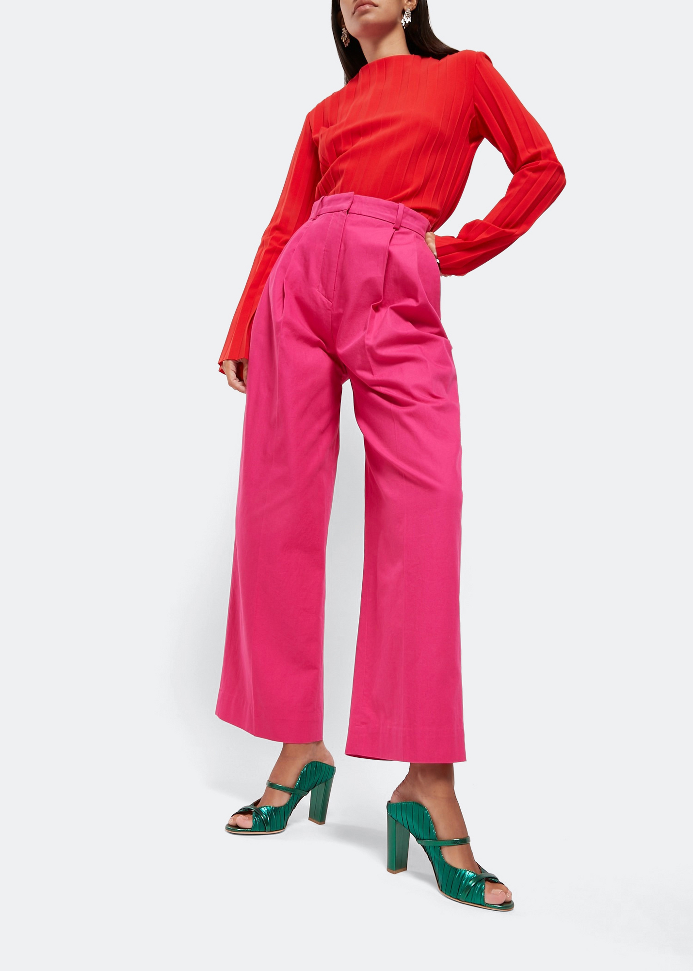 

x Dima Ayad Norah mules, Green