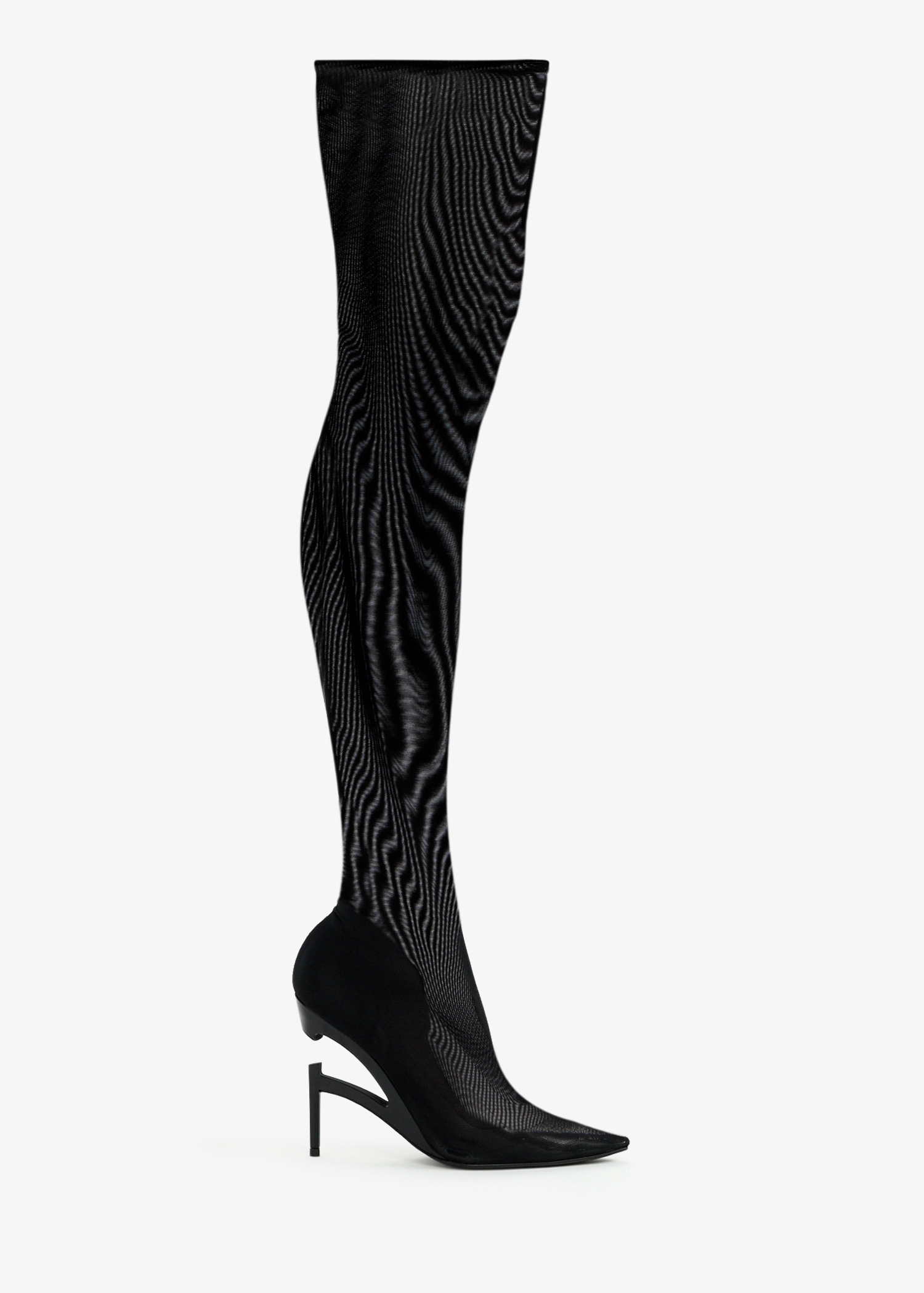 

Broken heel sculpting boots, Black