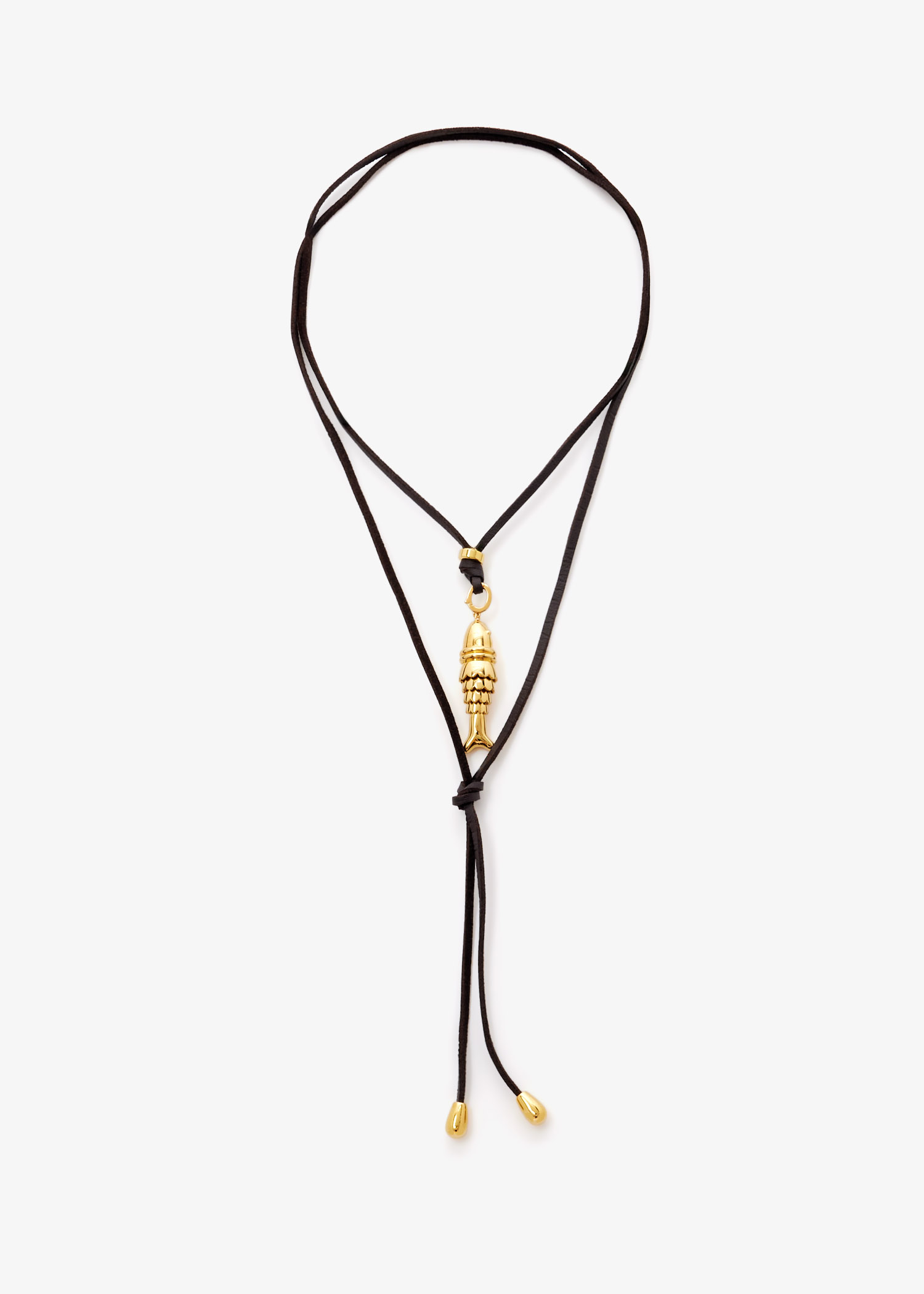 

Koi wrap necklace, Black