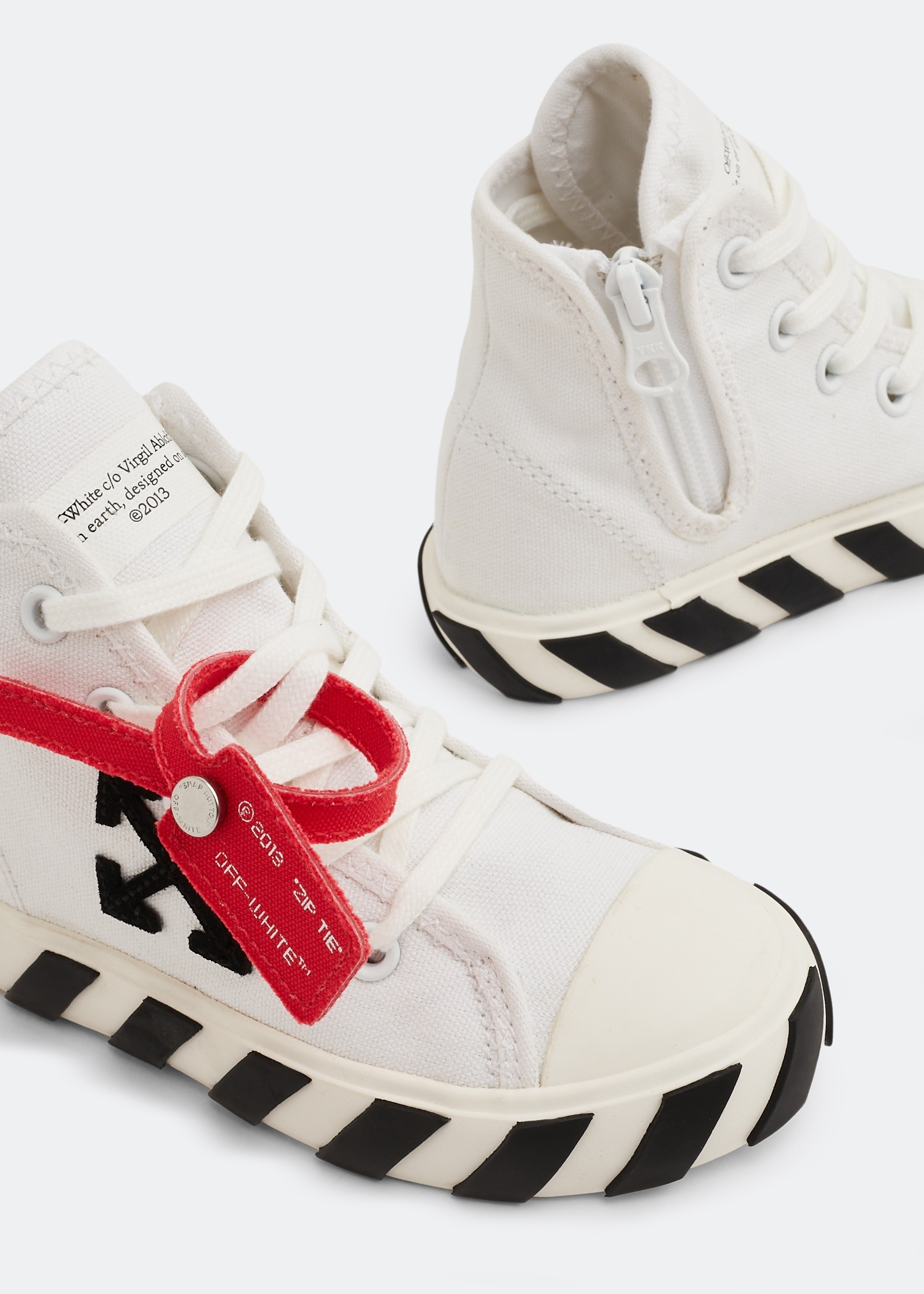 

High Vulcanised sneakers, White