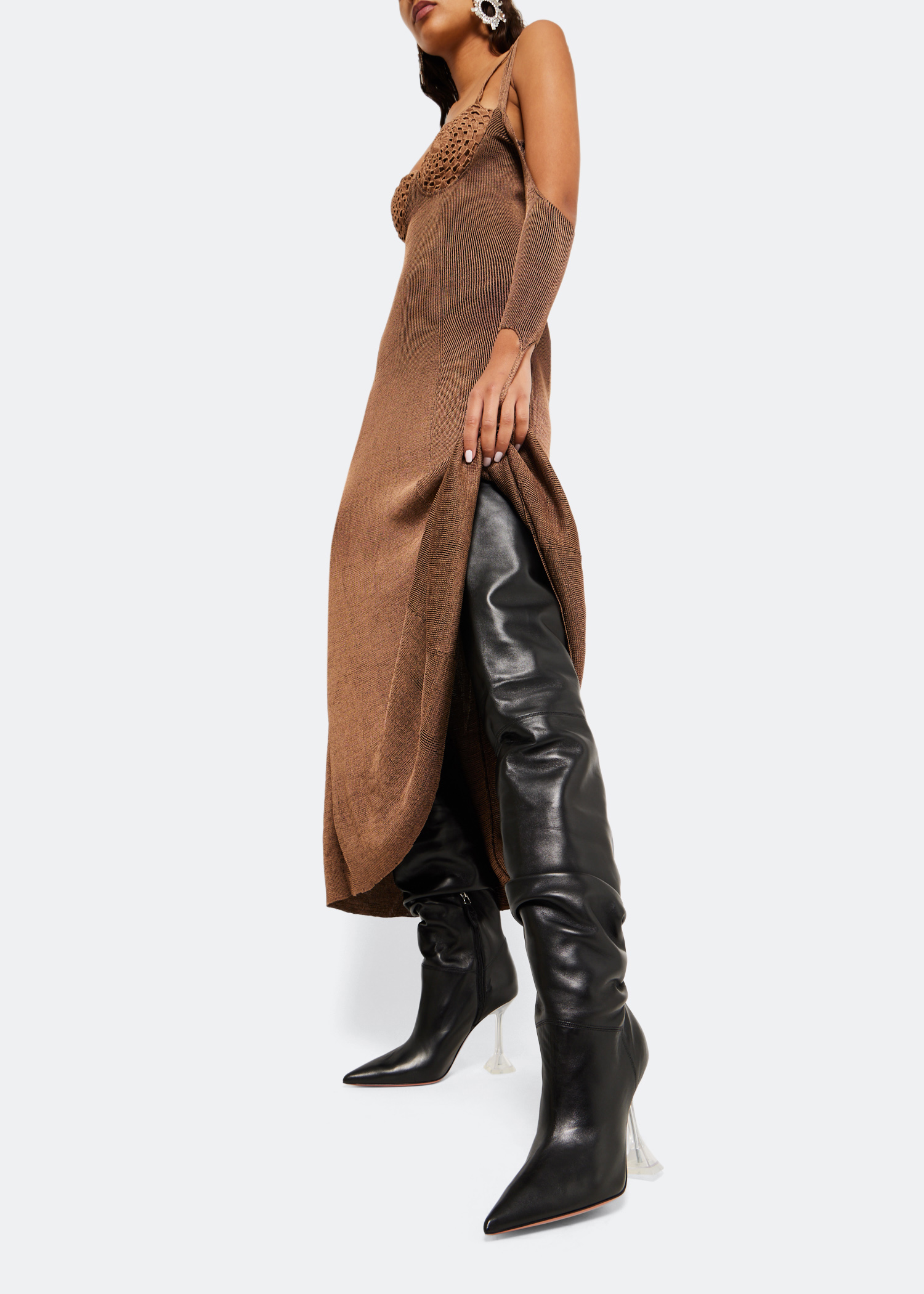 

Olivia glass boots, Black