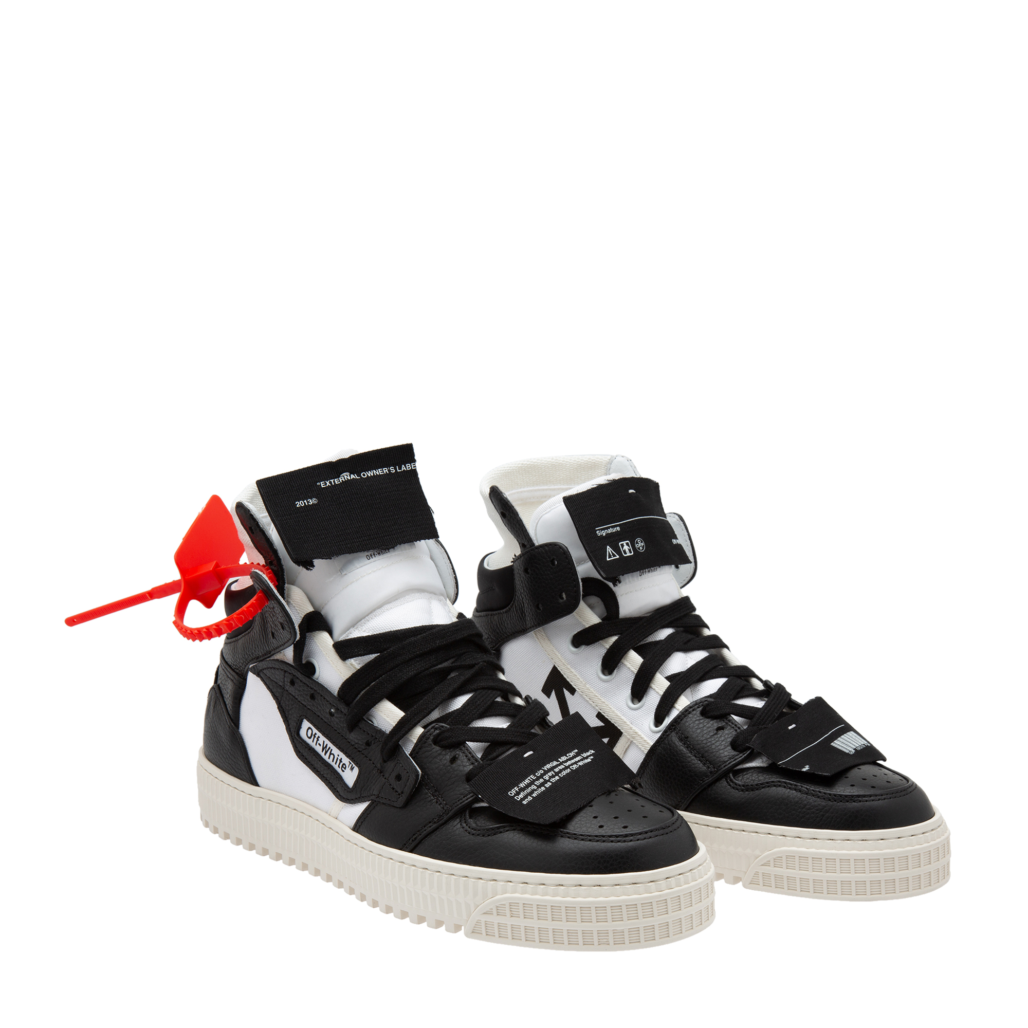 

Vulcanised striped sneakers, Black