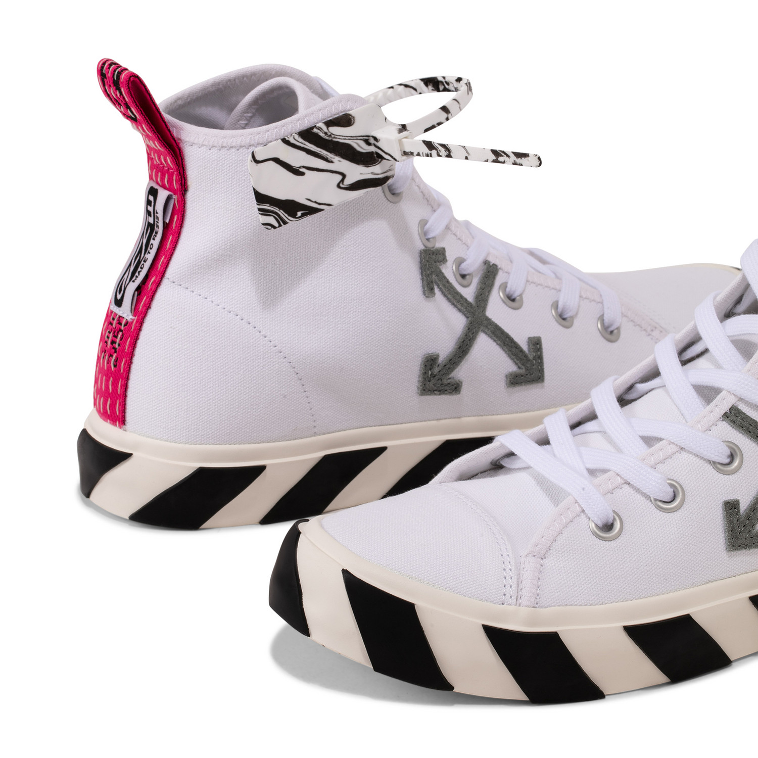

Mid-top canvas sneakers, White