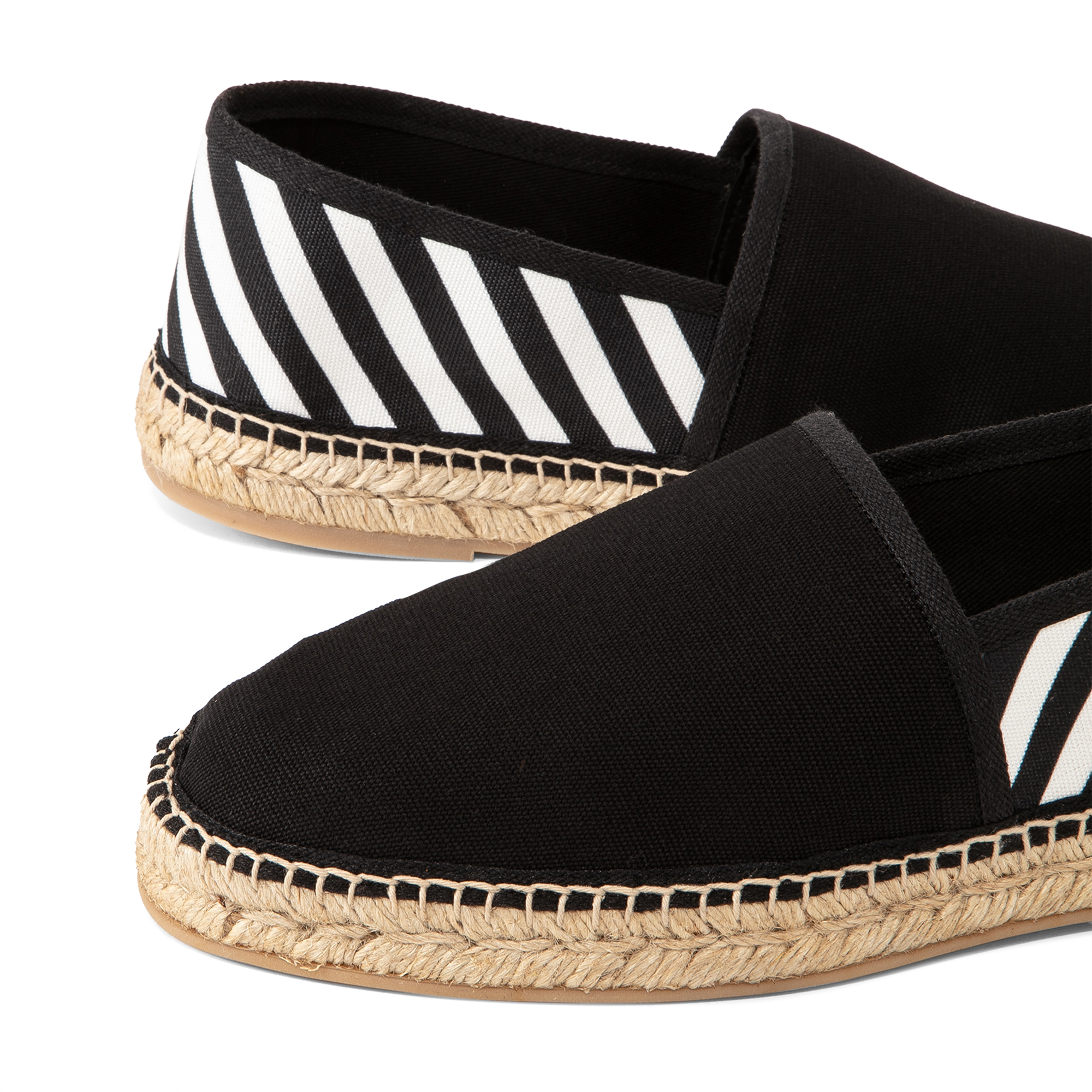

Stripe espadrilles, Black