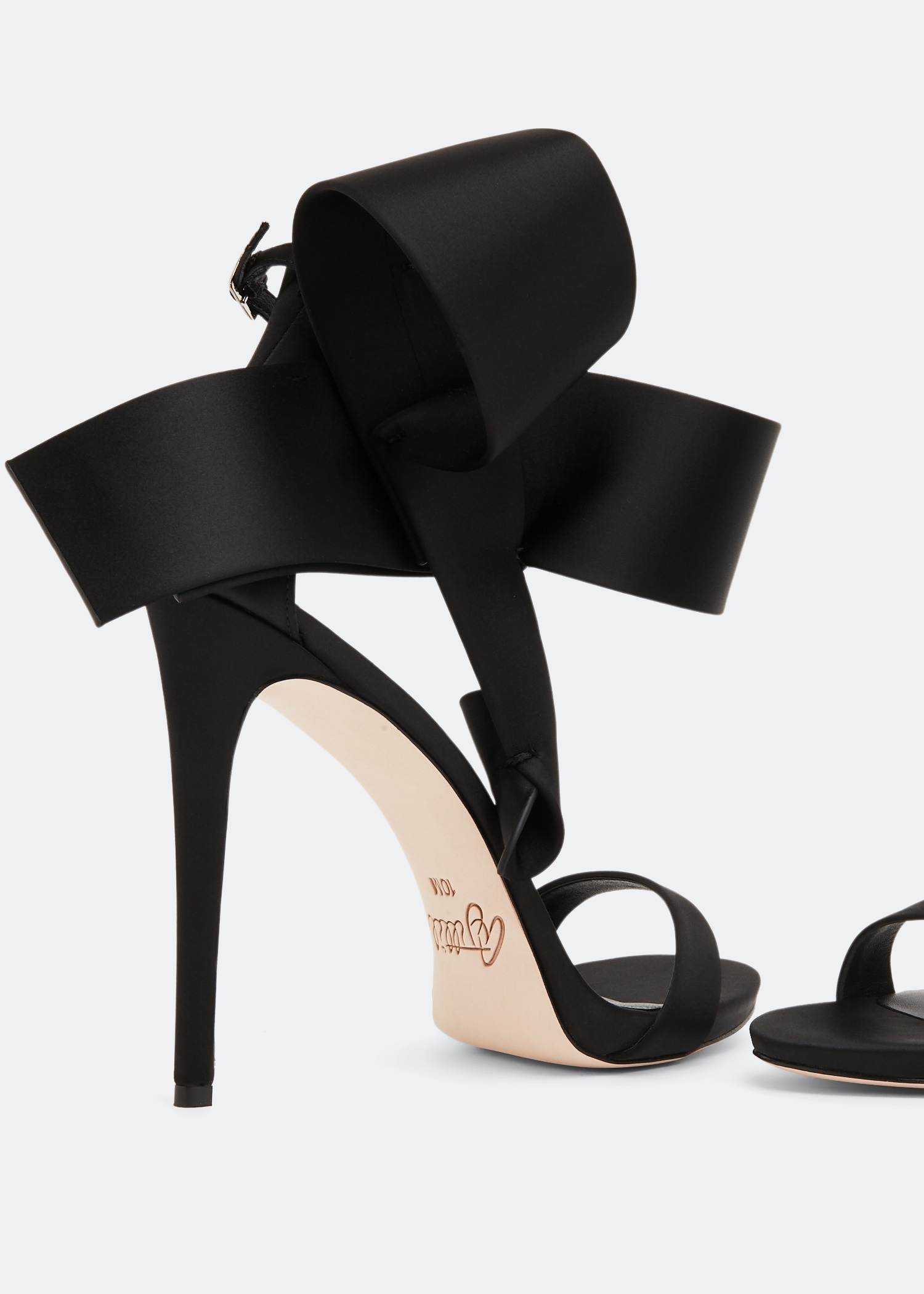

Bow open-toe sandals, Black