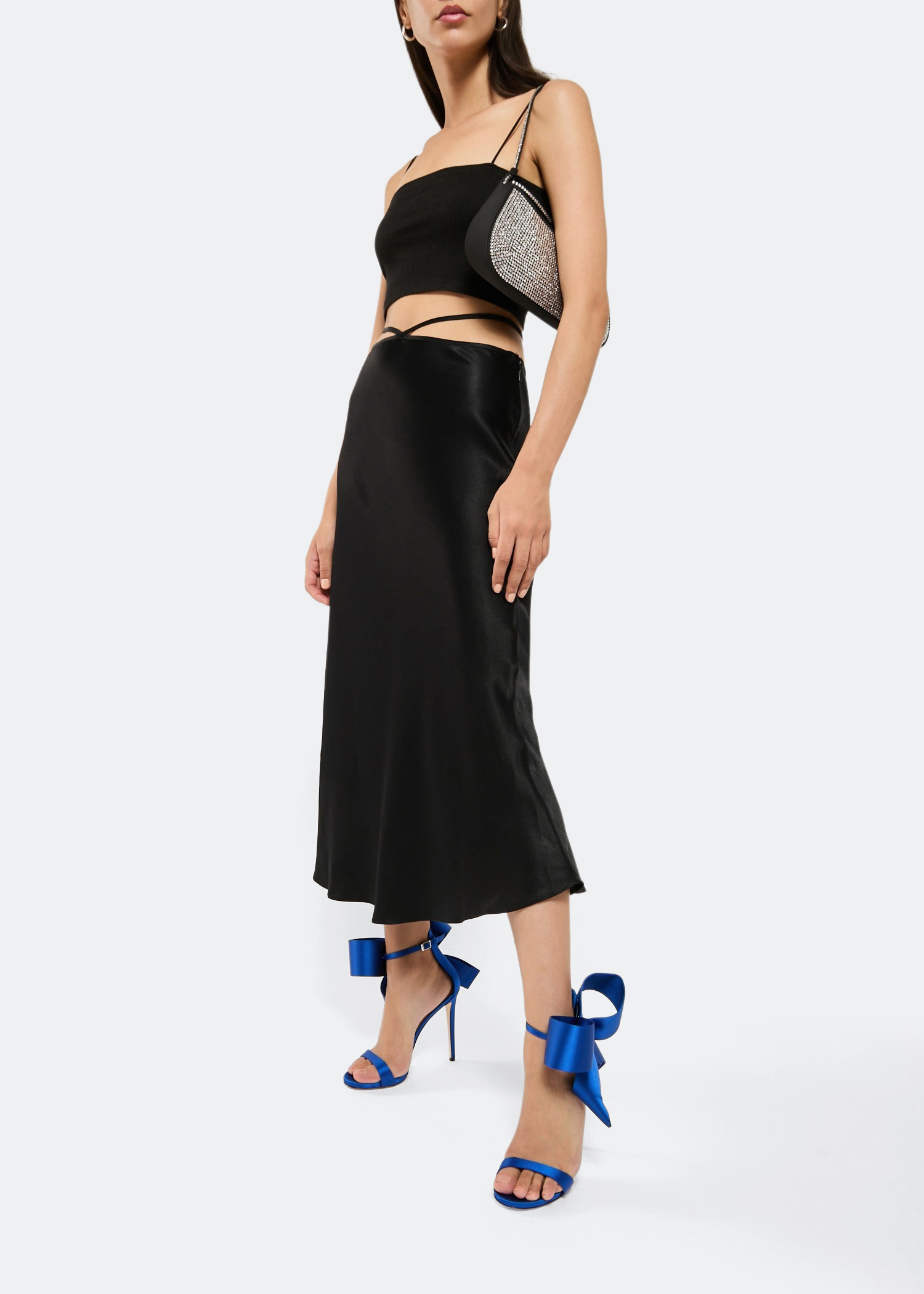 

Bow open-toe sandals, Blue