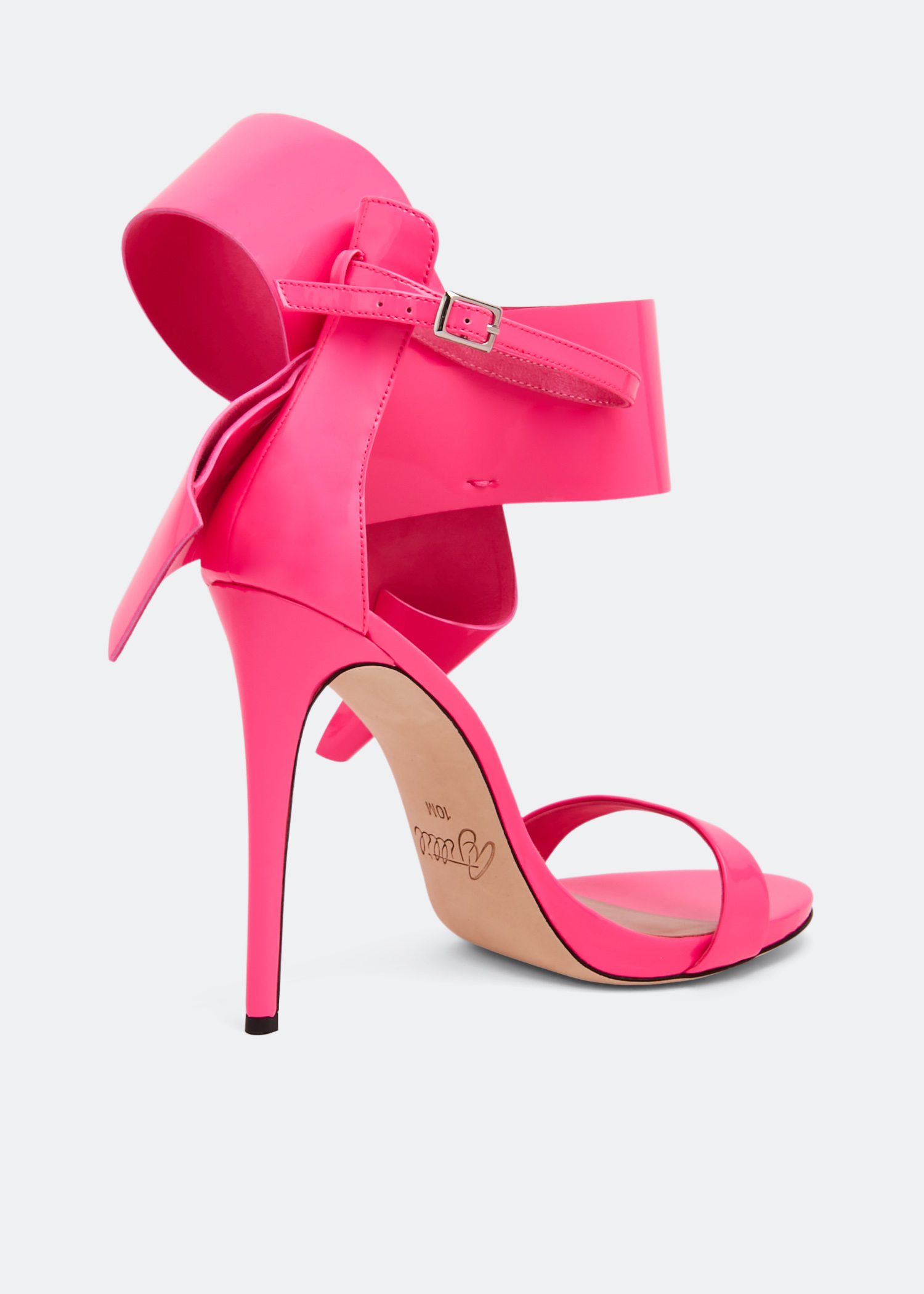 

Bow open-toe sandals, Pink