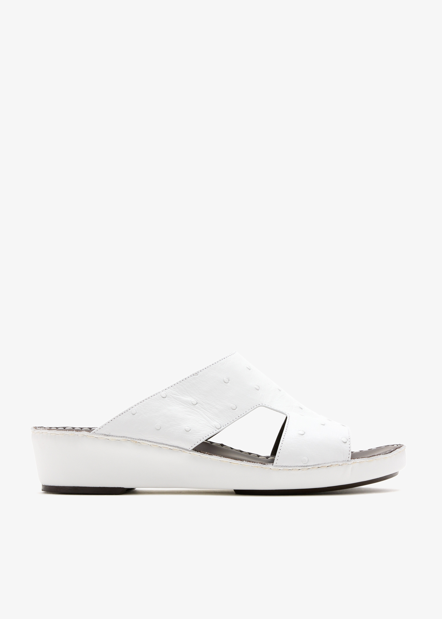 

Arca Ostrich Naturale sandals, White