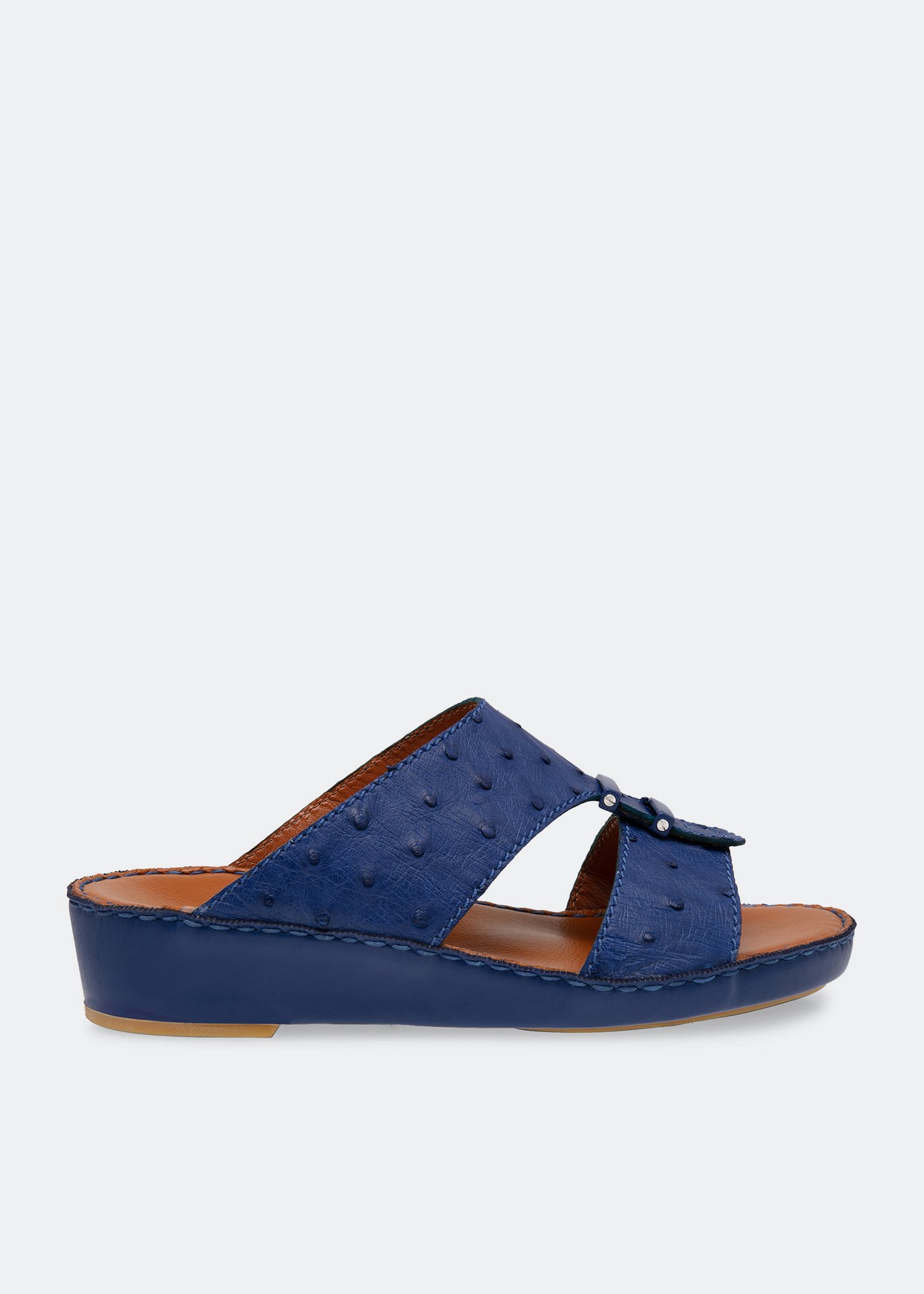 

Ostrich leather sandals, Blue