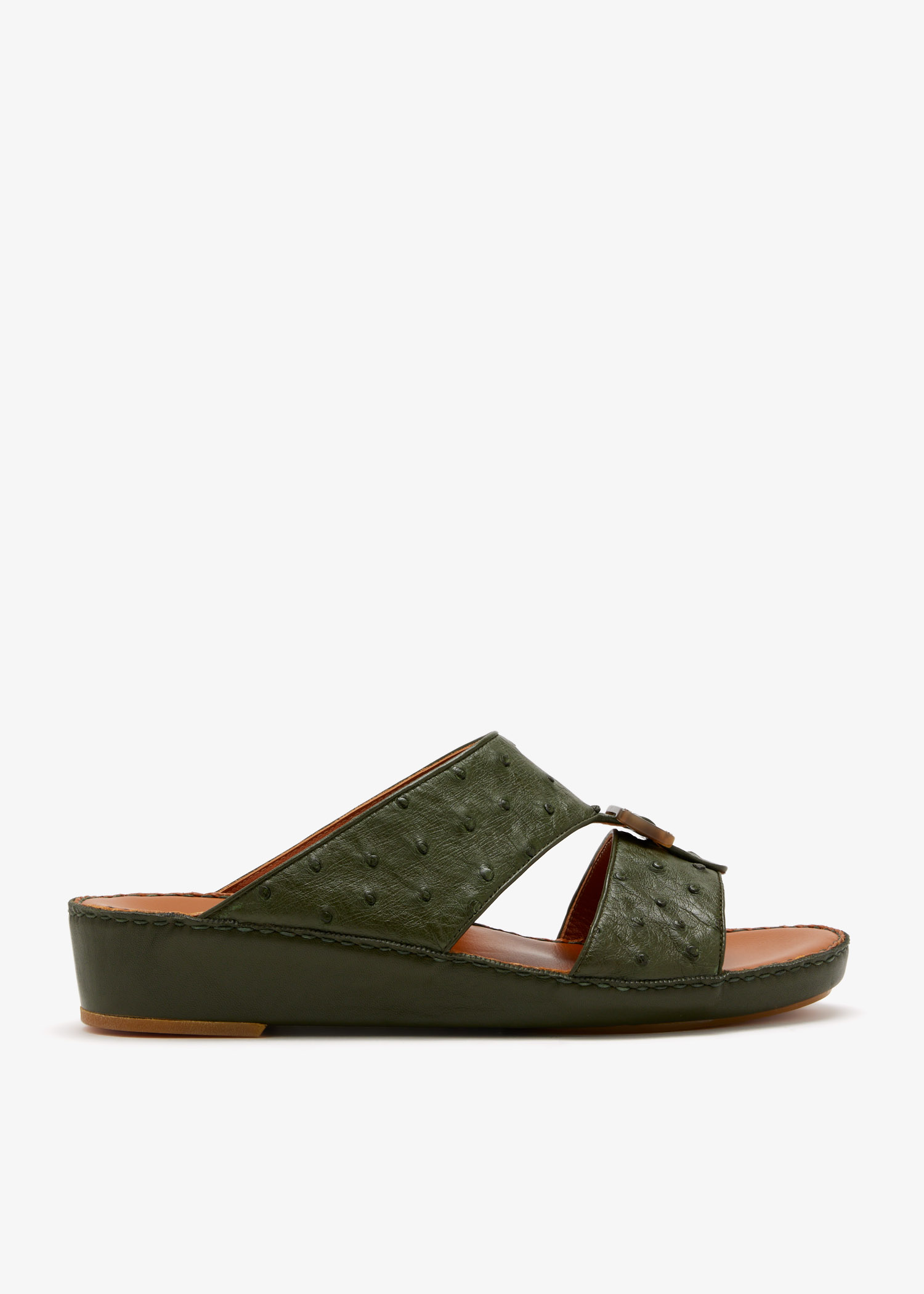 

Quadratura Cuerno Ostrich sandals, Khaki