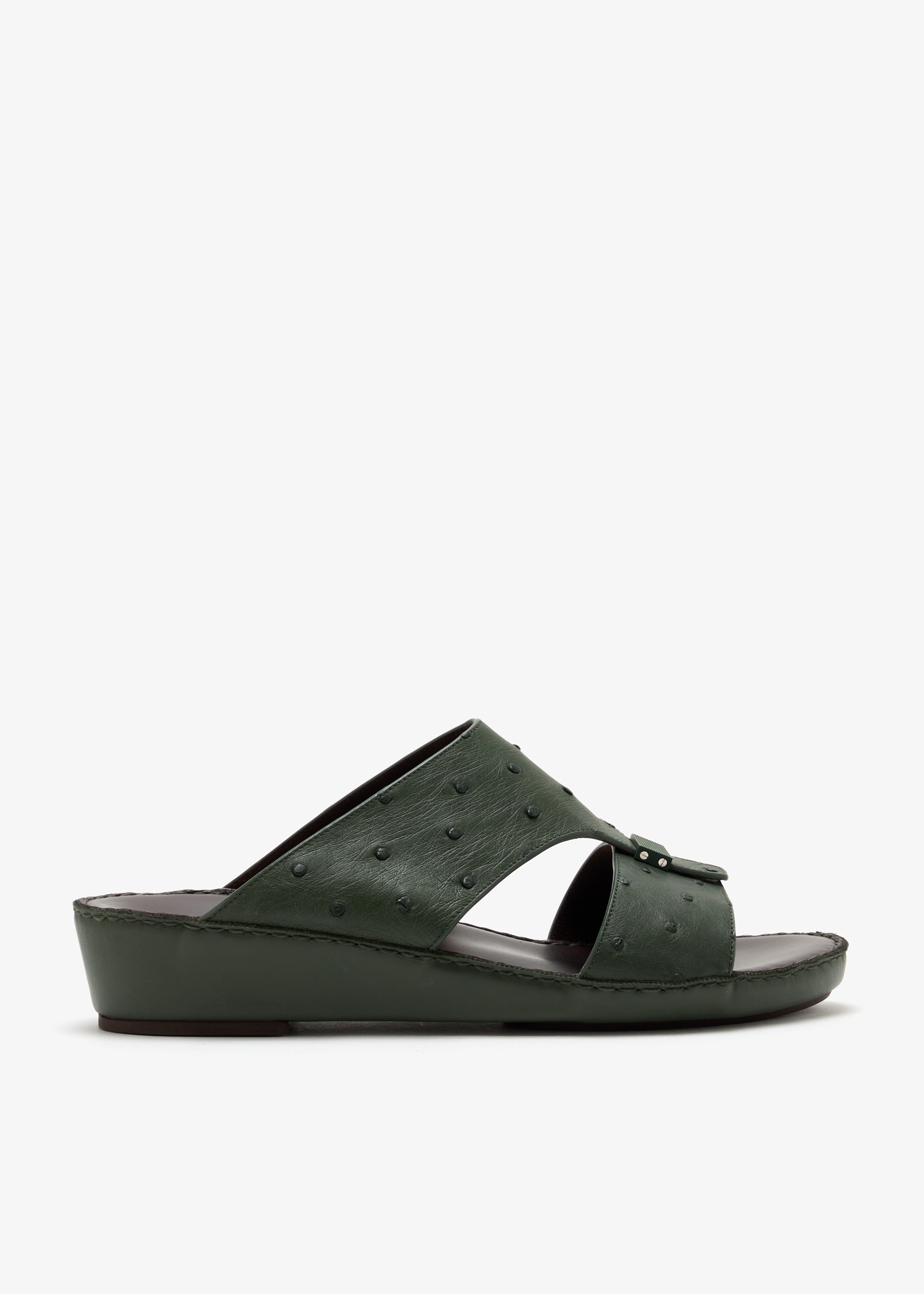 

Cerchio Gomato Ostrich-leather sandals, Green