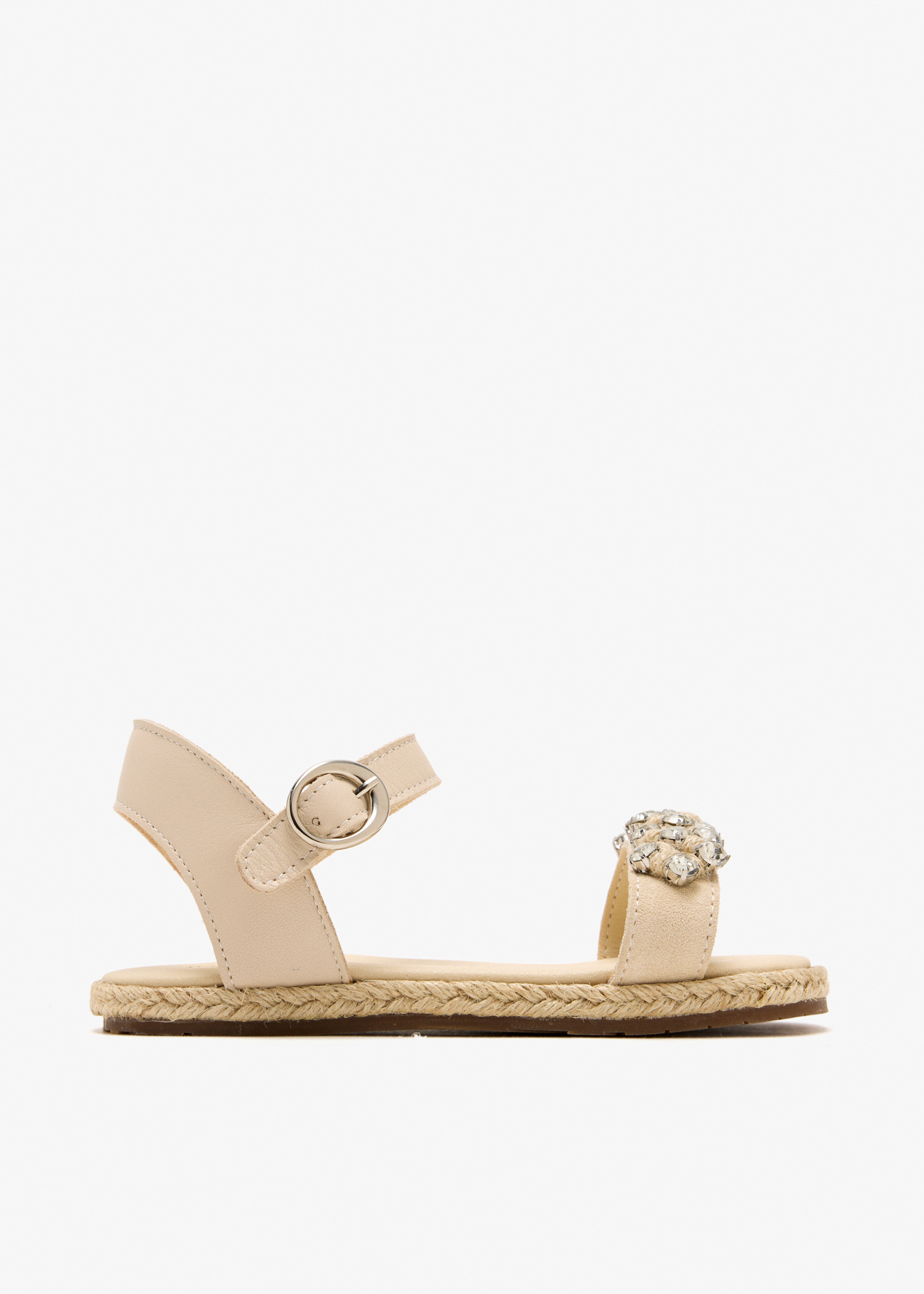 

Crystal-embellished sandals, Beige
