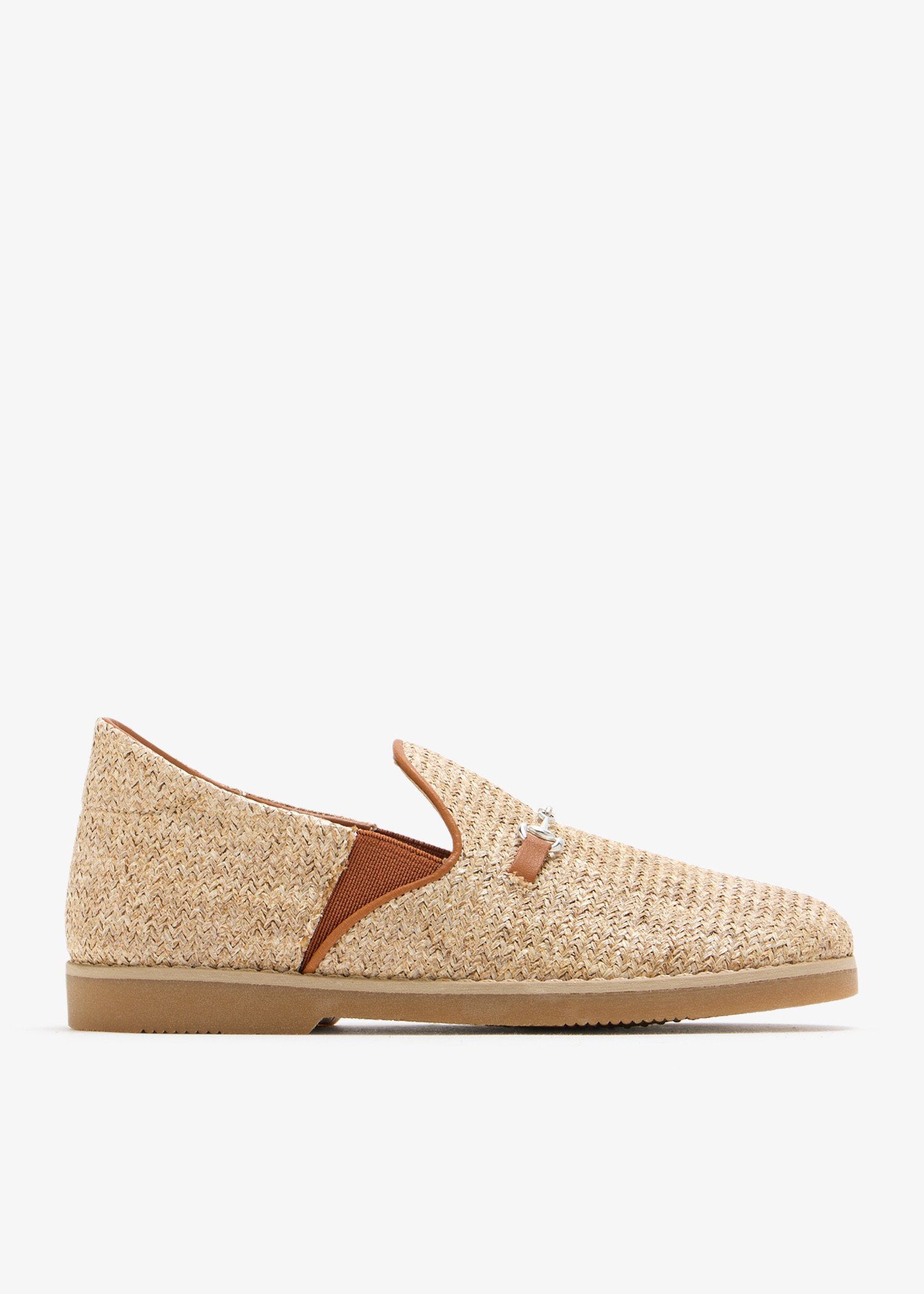 

Raffia loafers, Beige