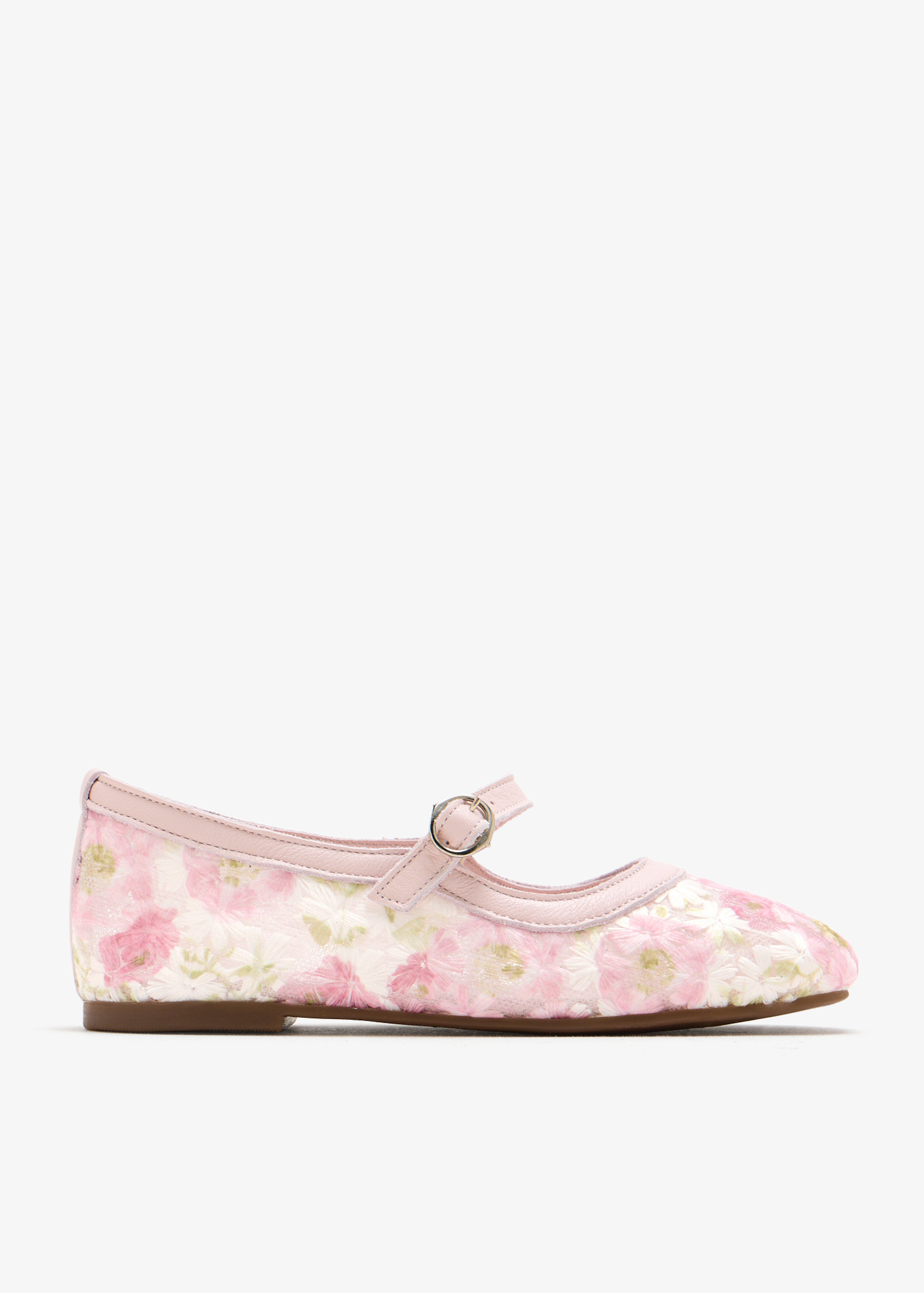 

Floral mesh ballerinas, Pink