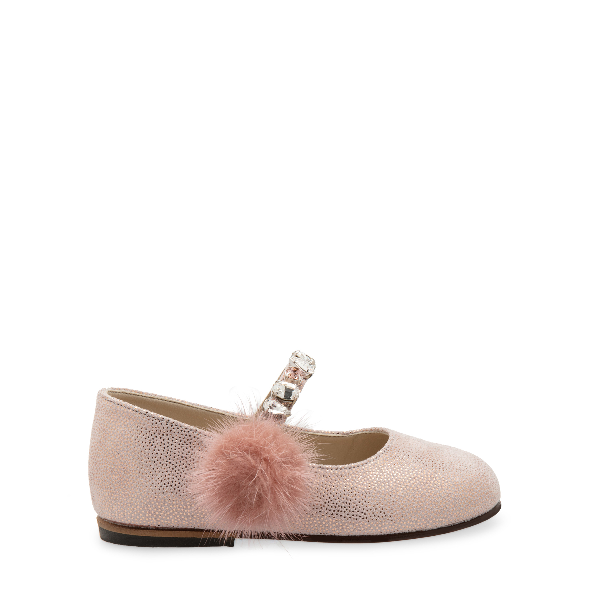 

Embellished strap ballerinas, Pink