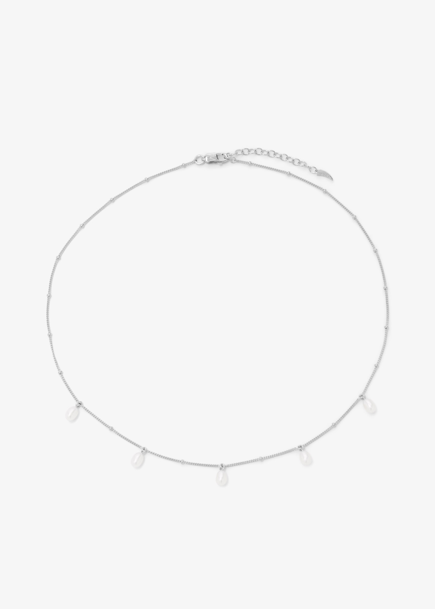 

Pearl Baya Baroque chain choker, Silver