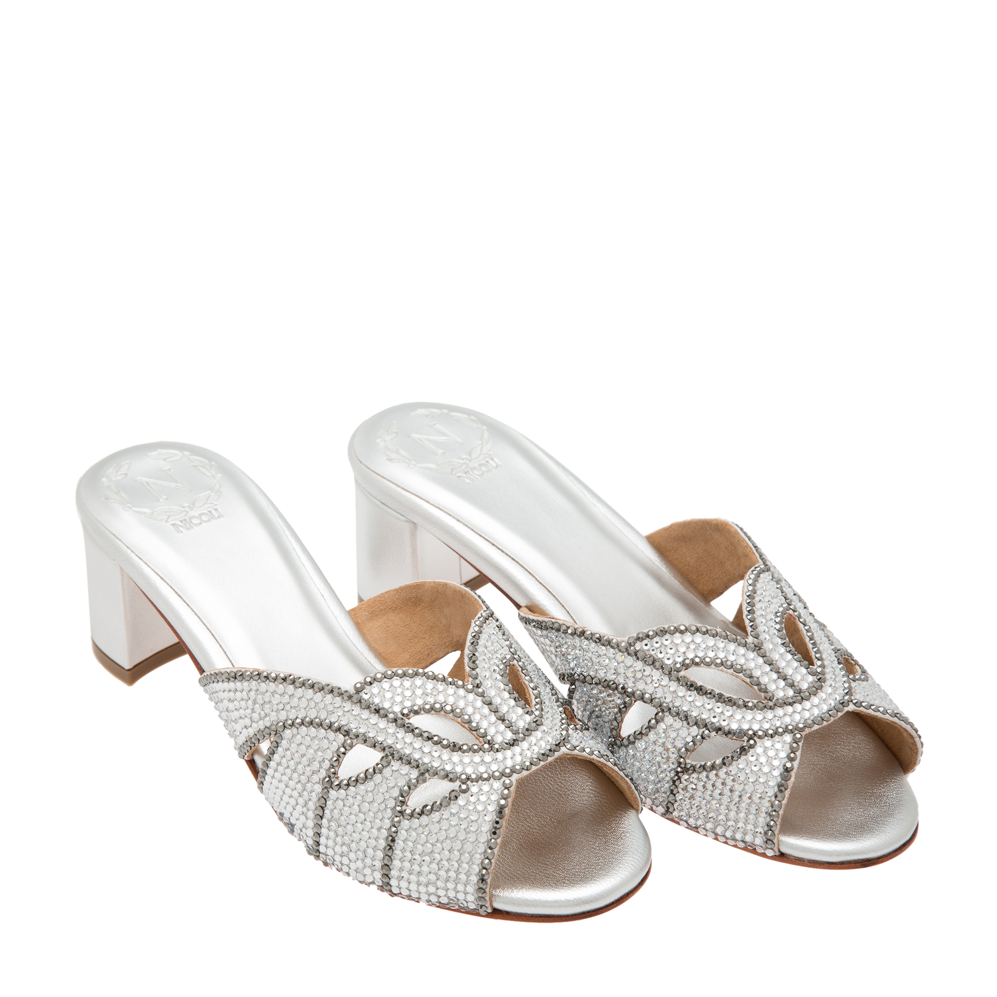 

Perlita leather sandals, Silver