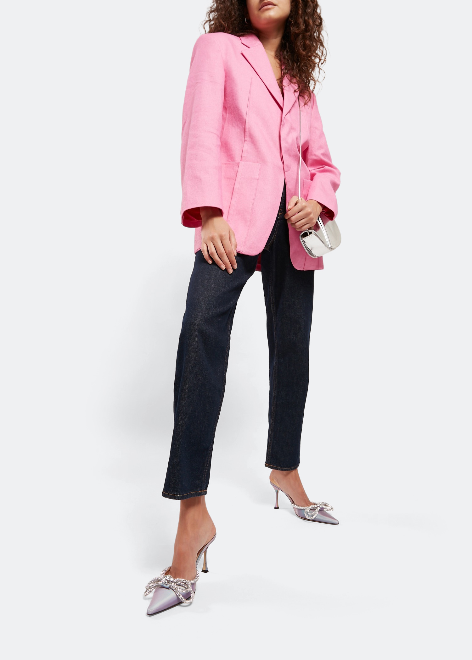 

Double Bow mules, Purple