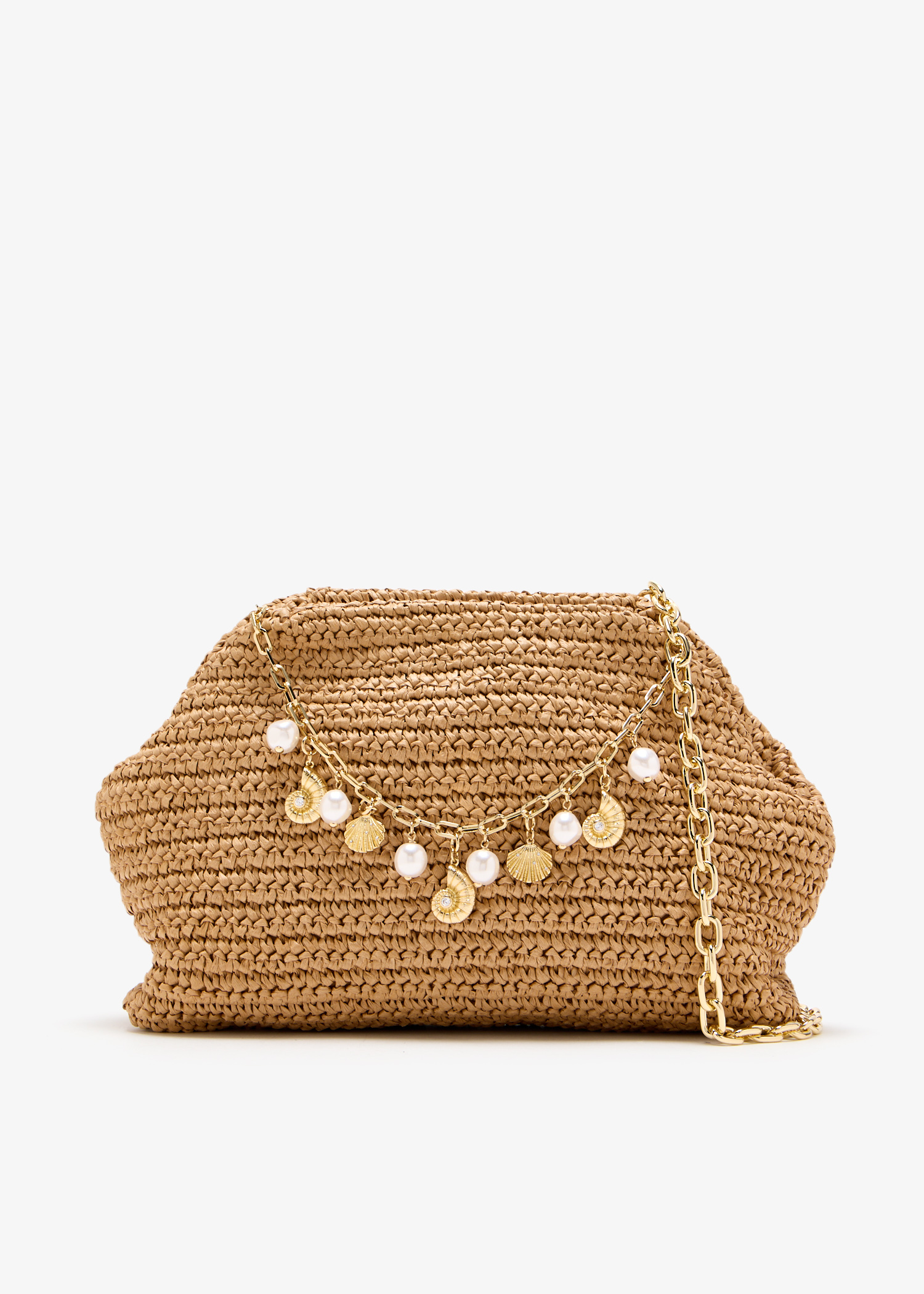 

Charm shoulder bag, Brown