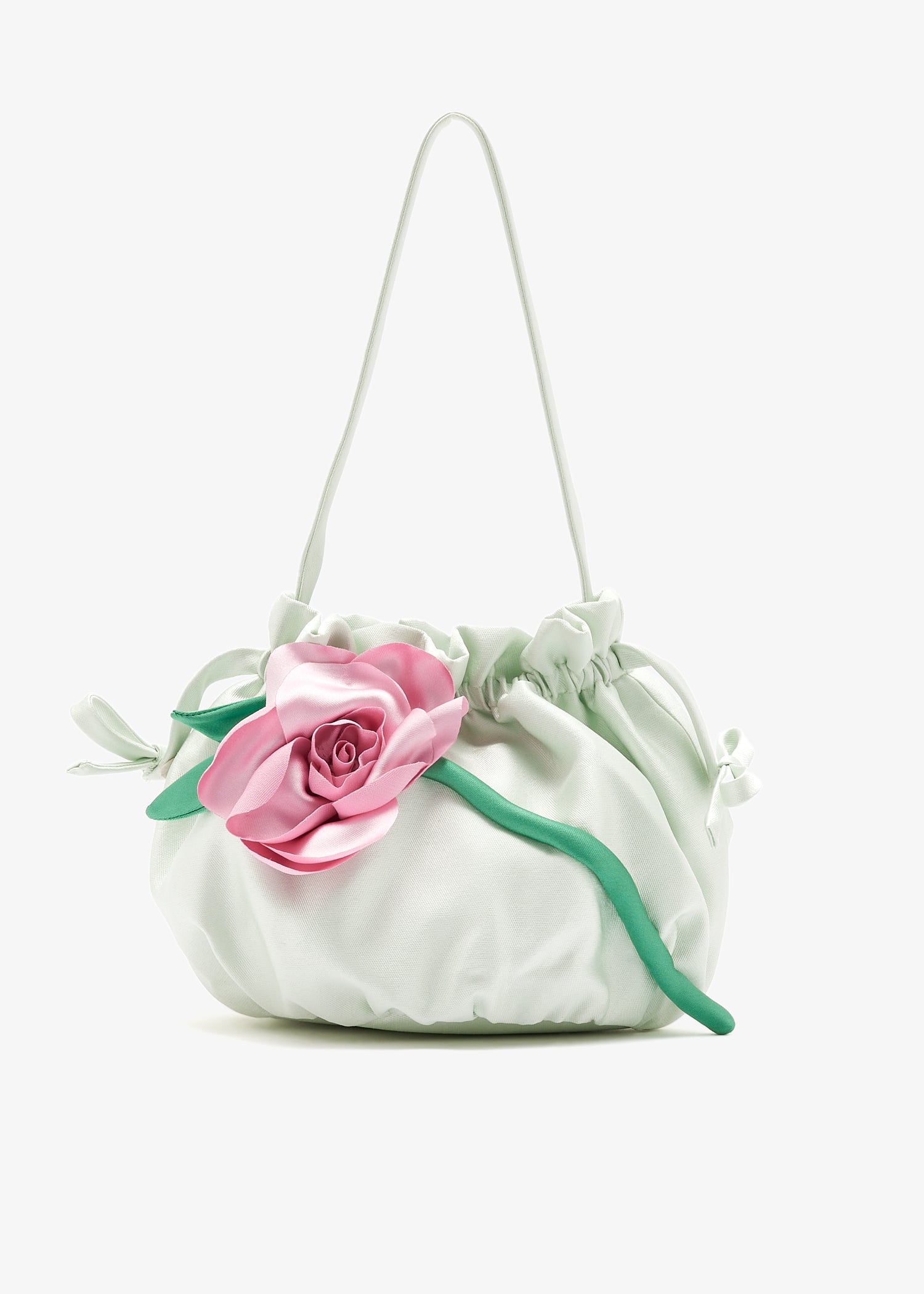 

3D Flower pouch bag, Green