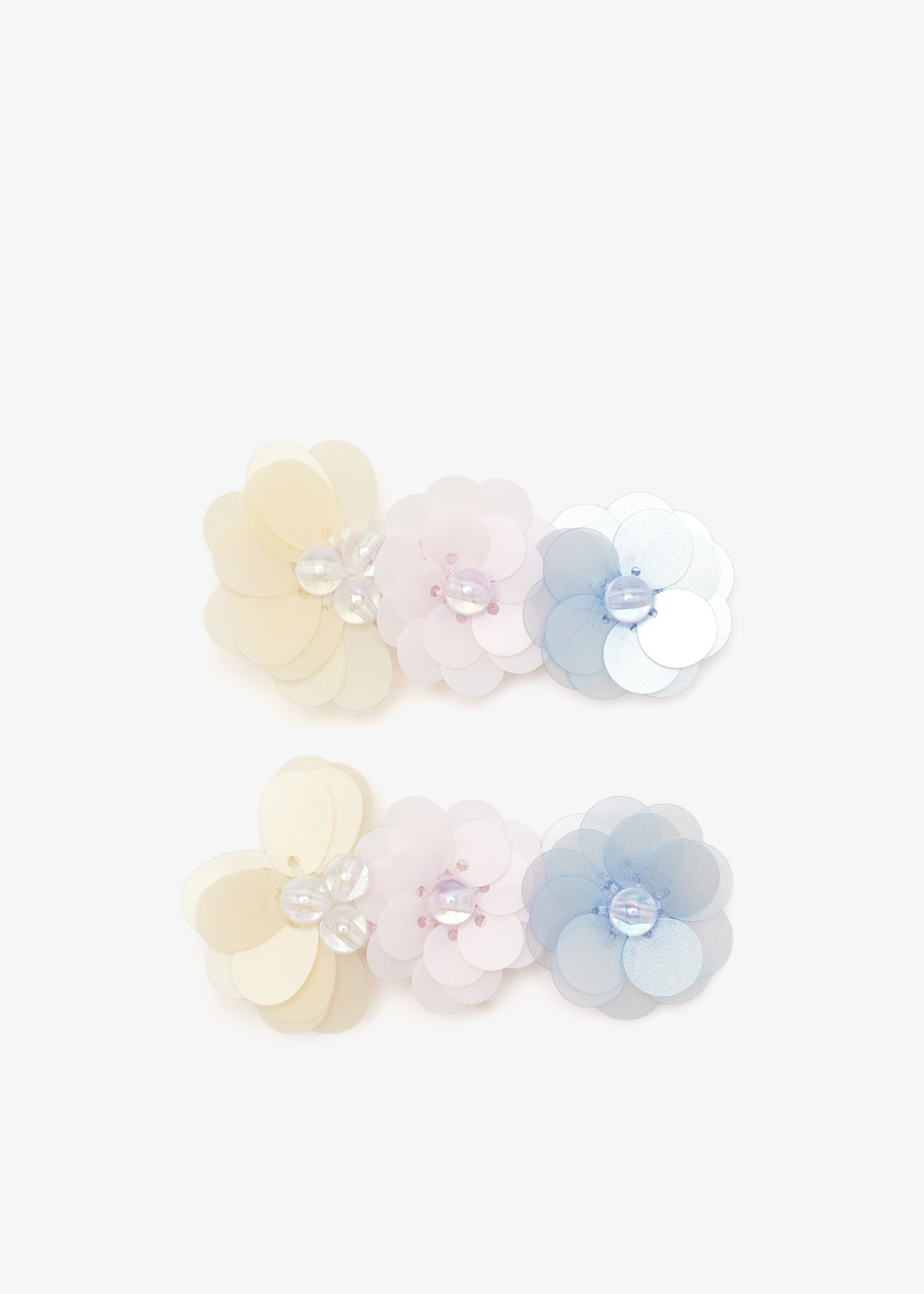 

Multi Flower sequin clips, Multicolored