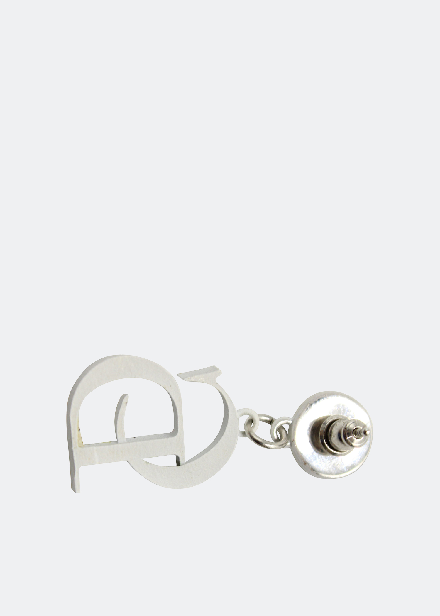 Dior Pre Loved CD matte finish single earring for Men White in