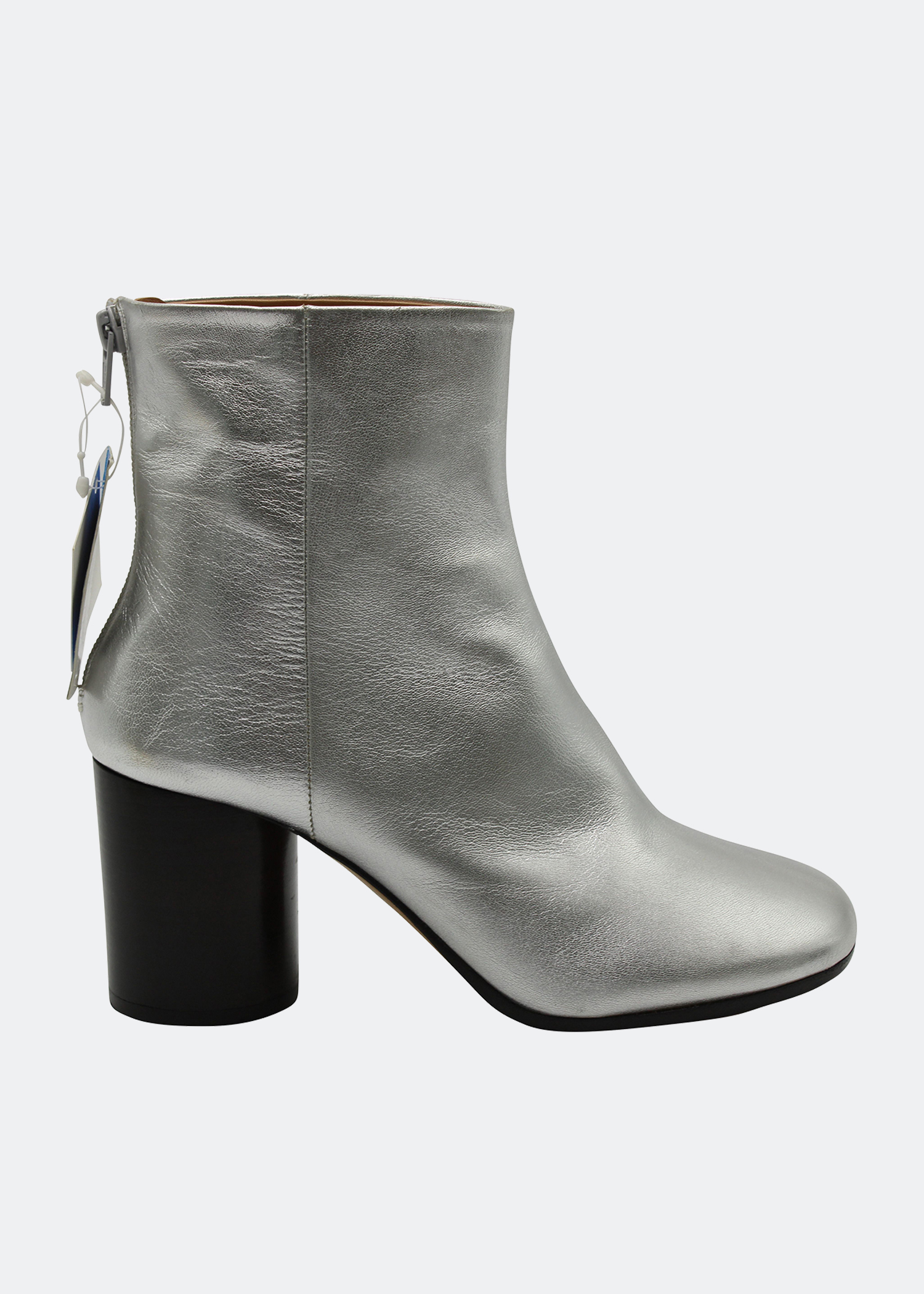 

Leather ankle boots, Silver