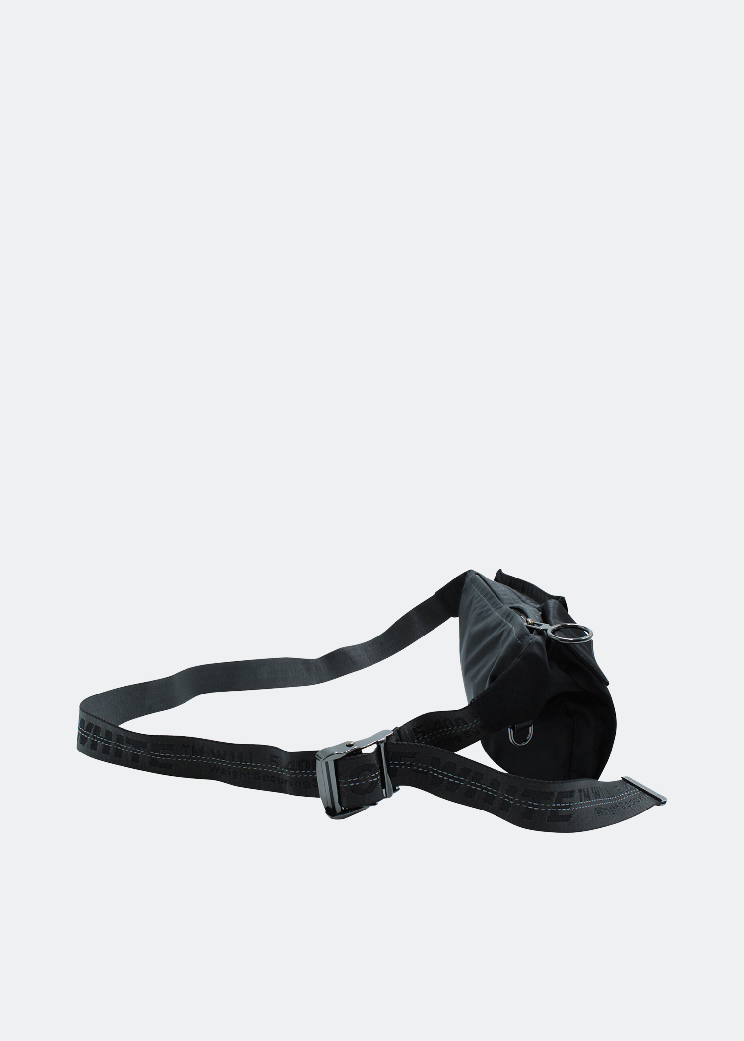 

Nylon zip belt bag, Black