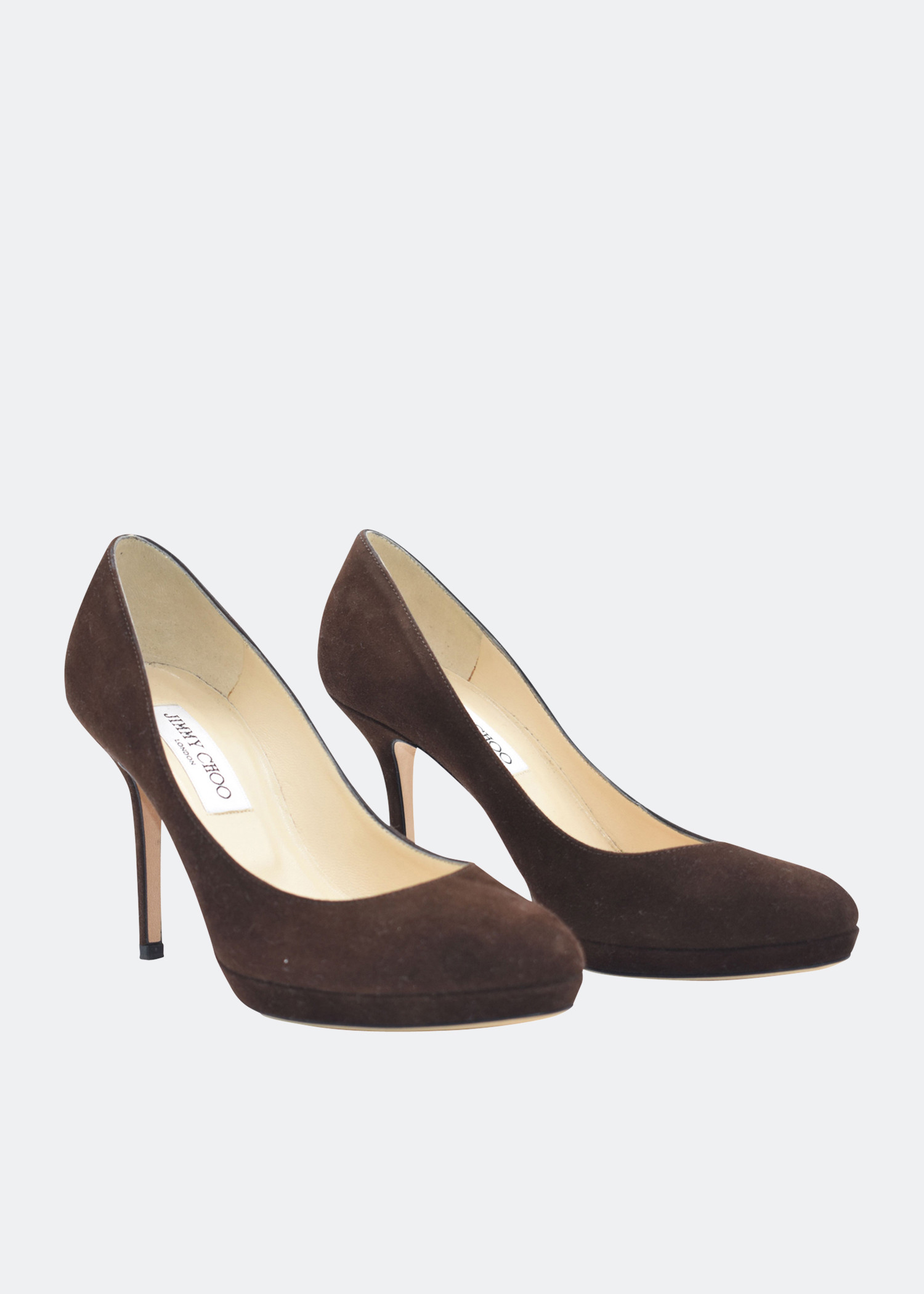 

Aimee platform pumps in brown suede