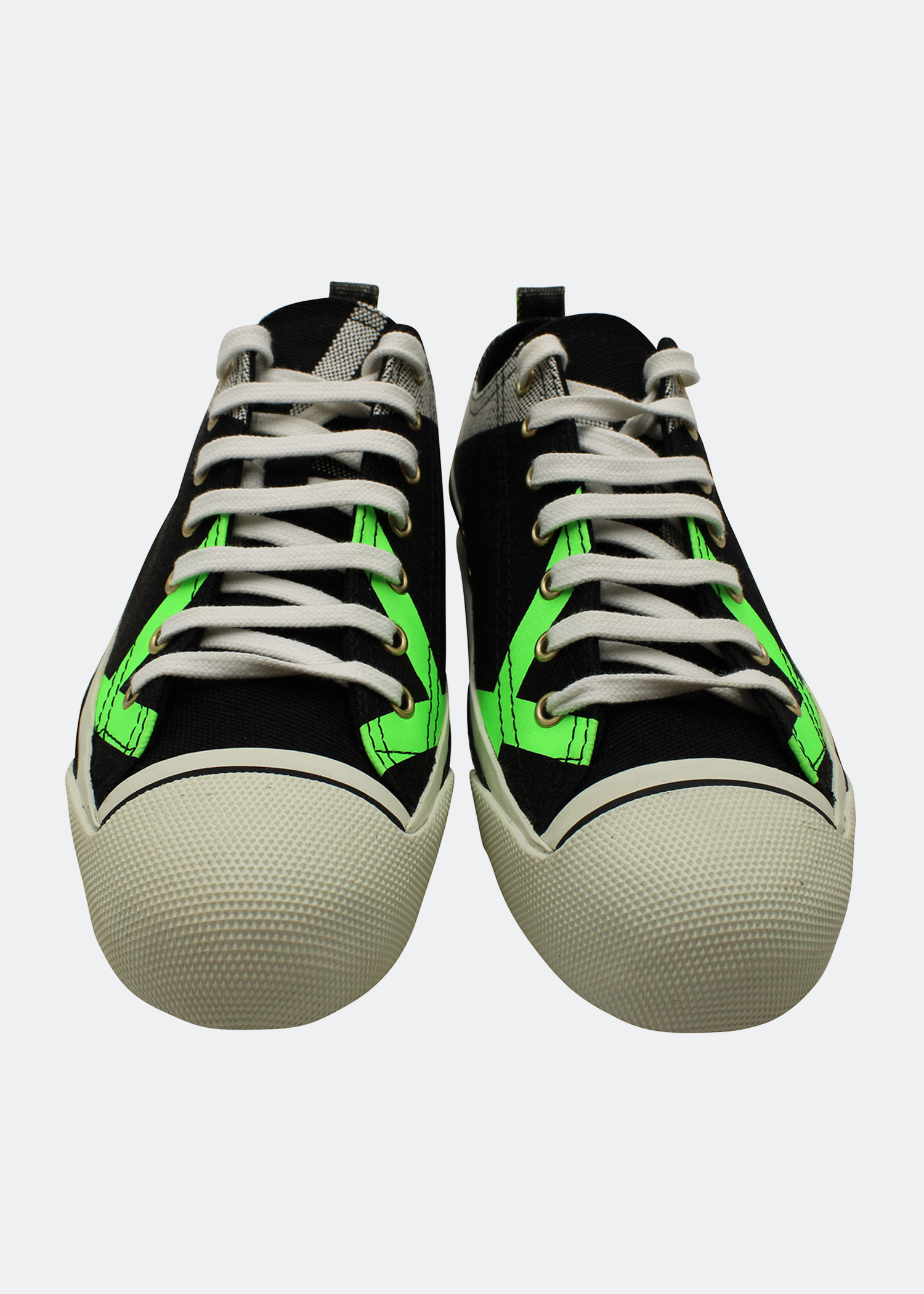 

Check low-top sneakers, Black