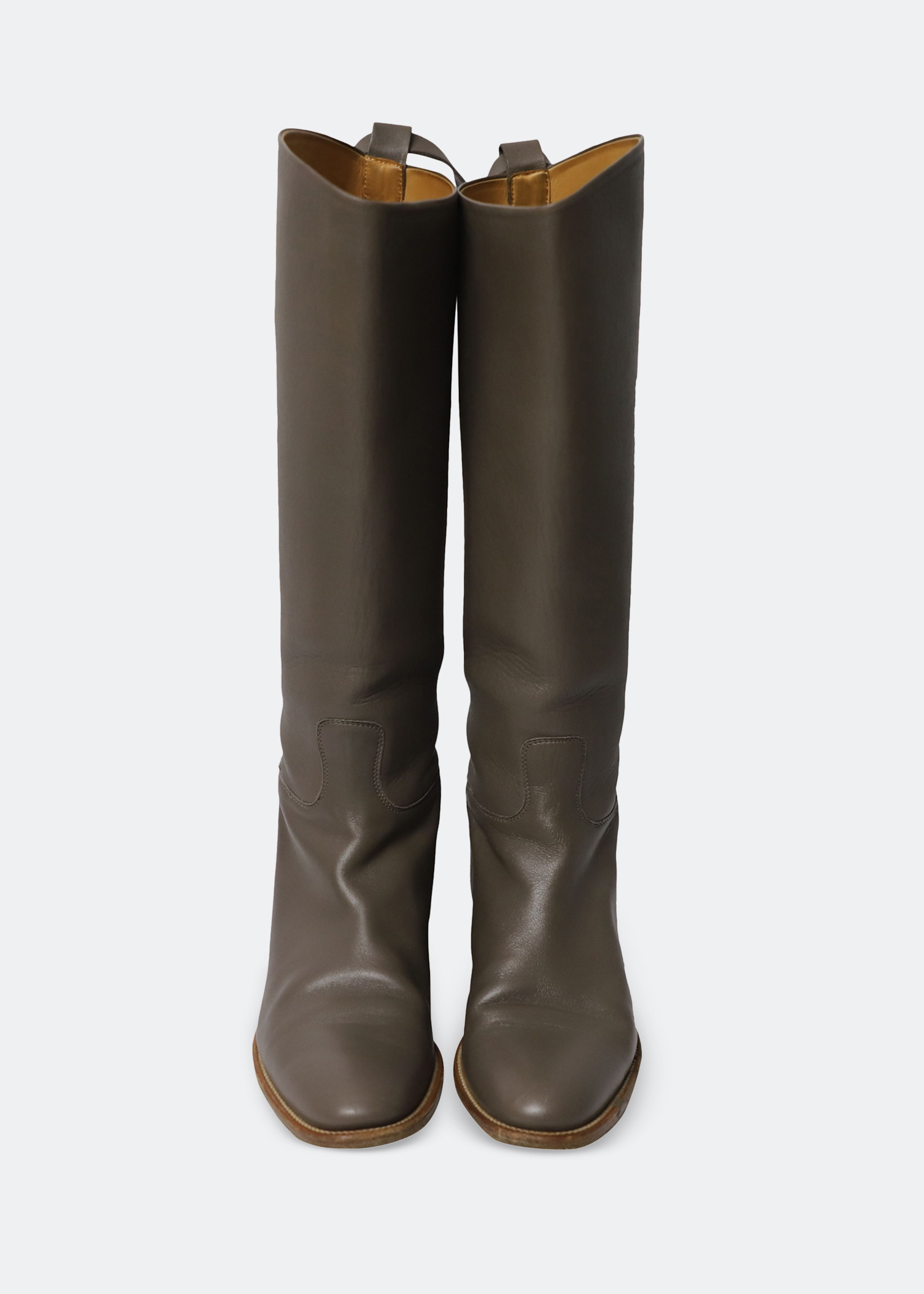 

Jumping leather boots, Grey