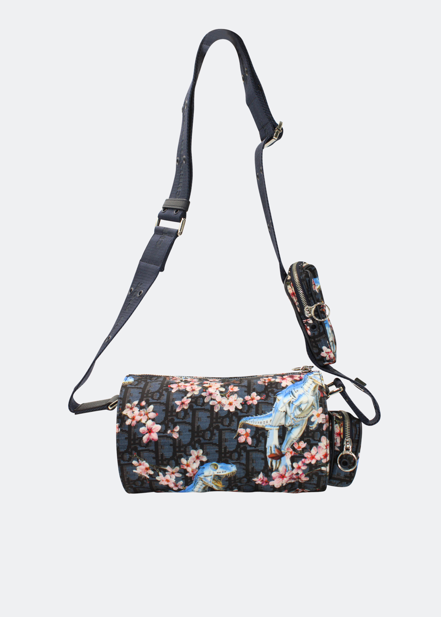 

x Hajime Sorayama messenger bag in oblique safari blue nylon