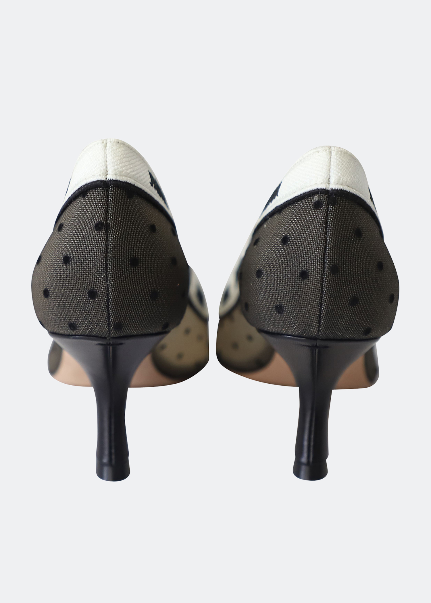 

J'adior plumetis pumps in black polyamide