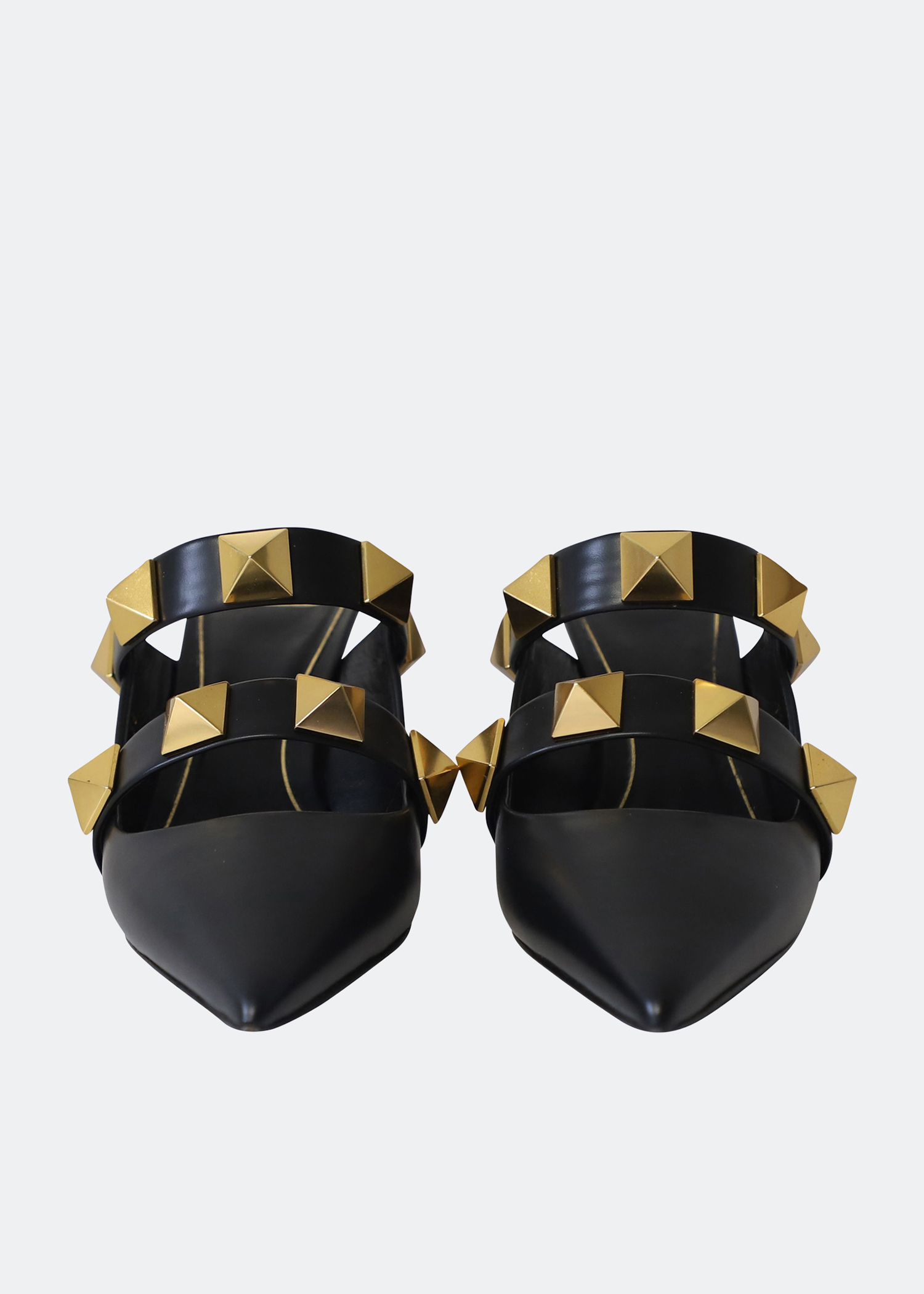 

Roman Stud mules, Black