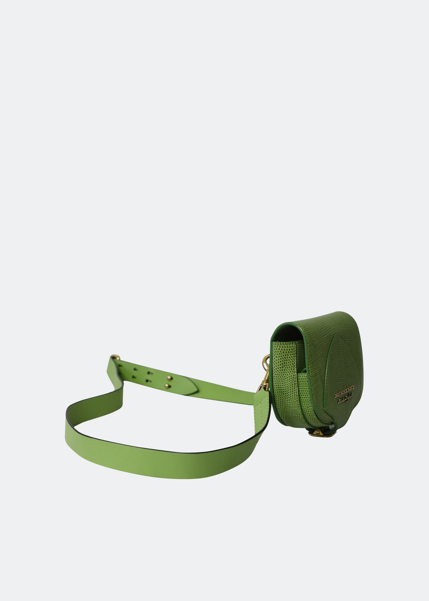

Small convertible crossbody bag in green leather