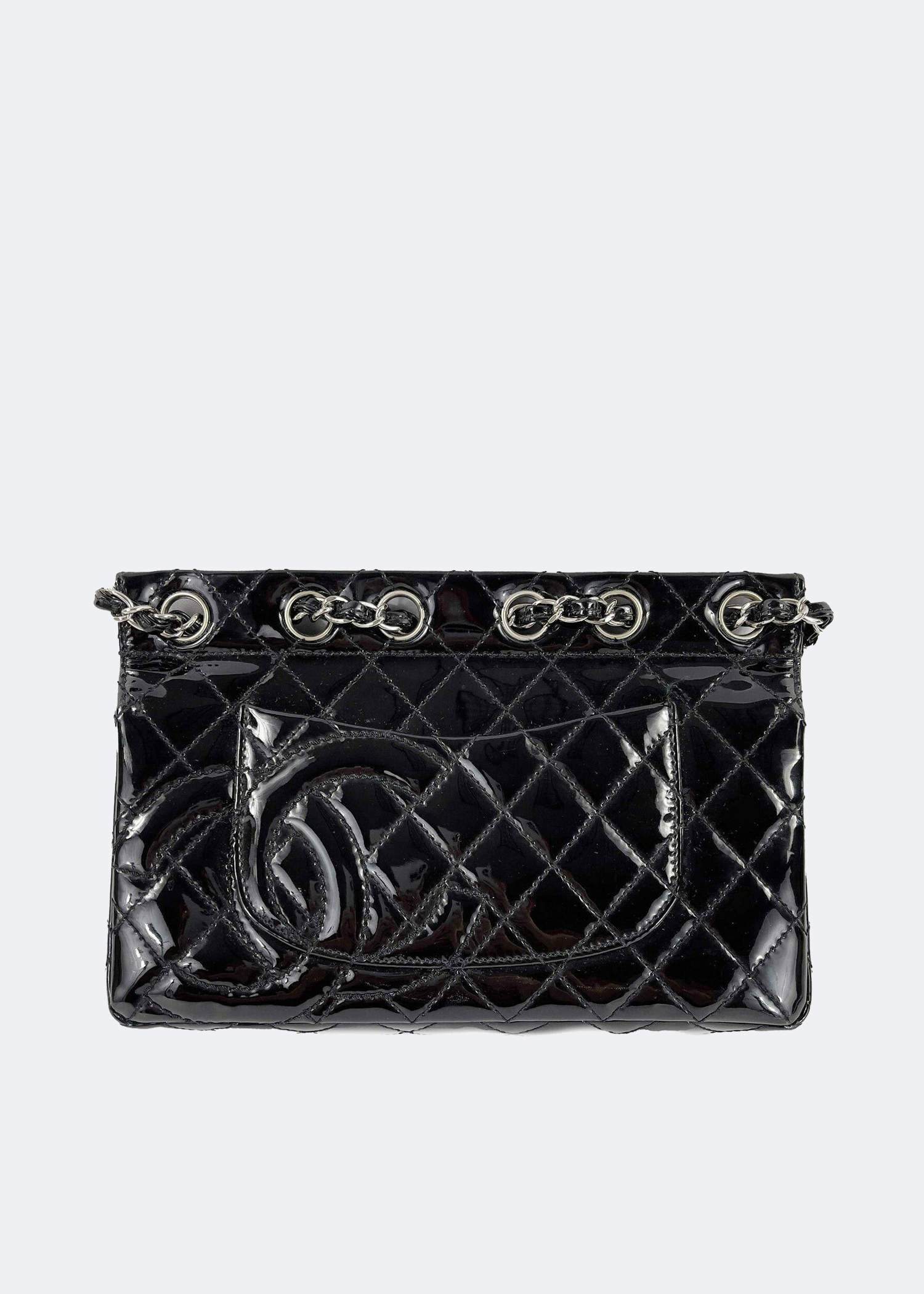 

05 Flap quilted chain bag, Black