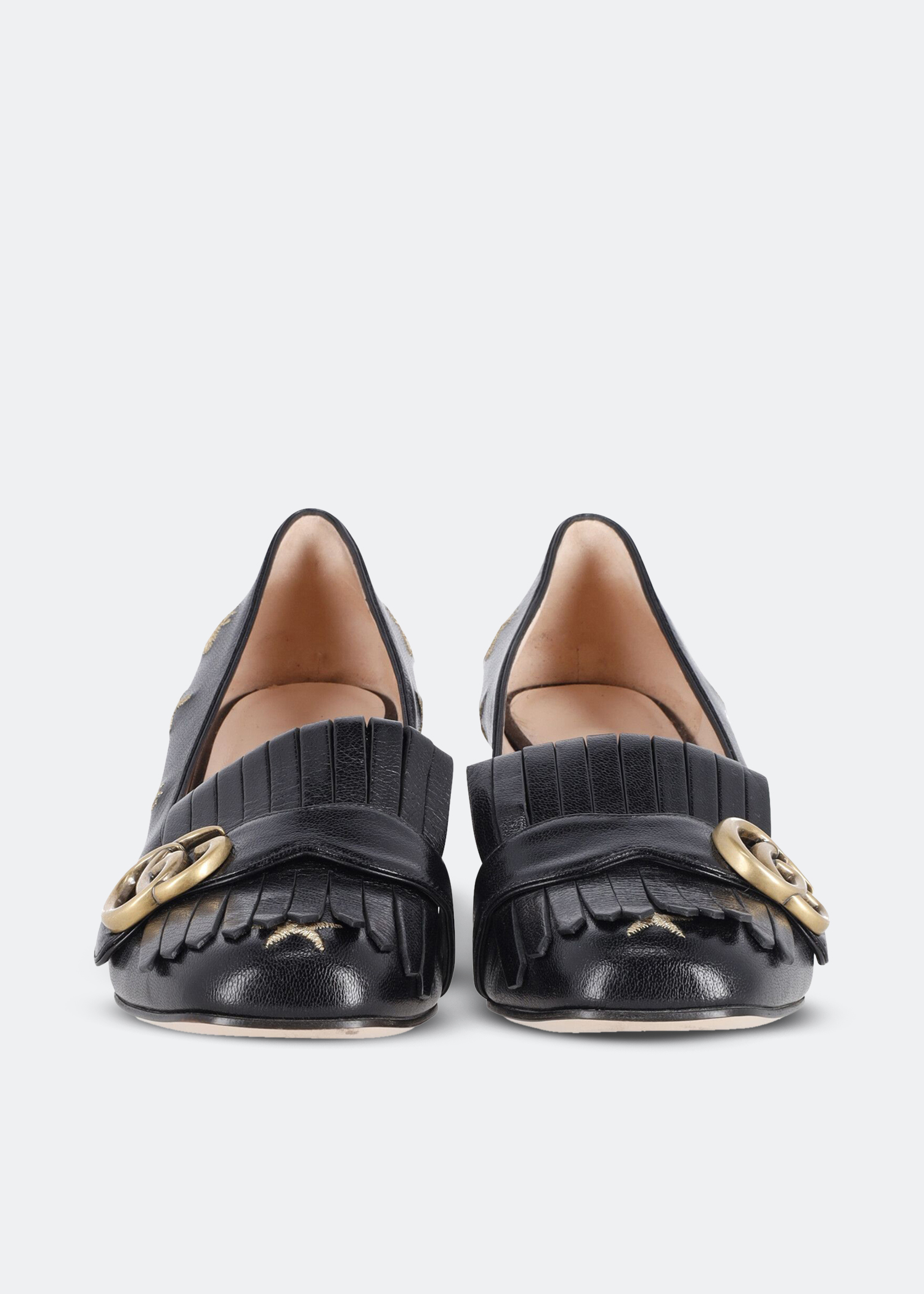 

Marmont embroidered pumps, Black