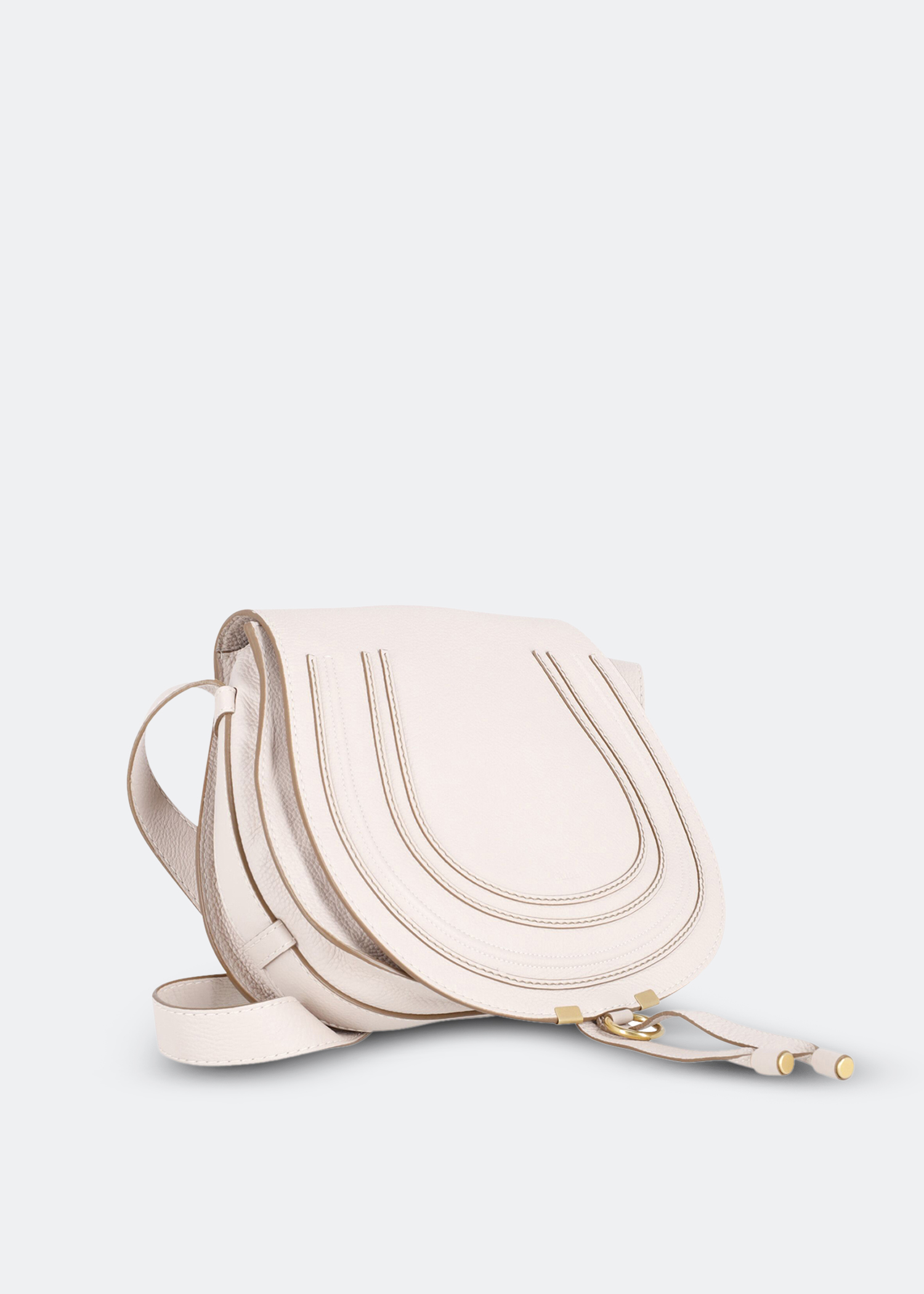 

Marcie medium saddle bag, White