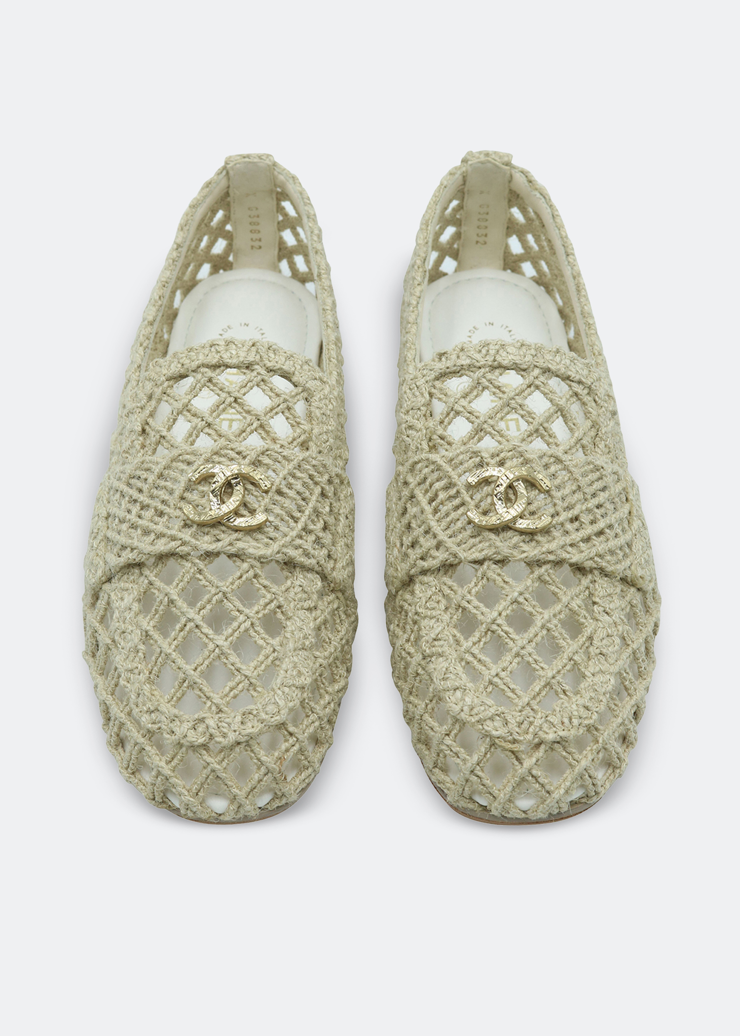 

Braided cord loafers, Beige