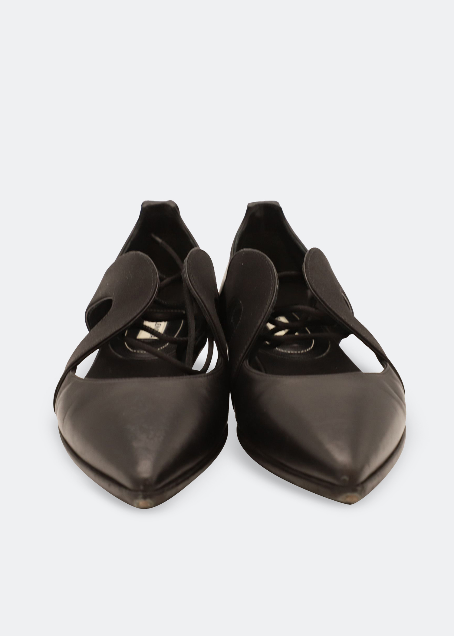 

Lace-up flat shoes, Black