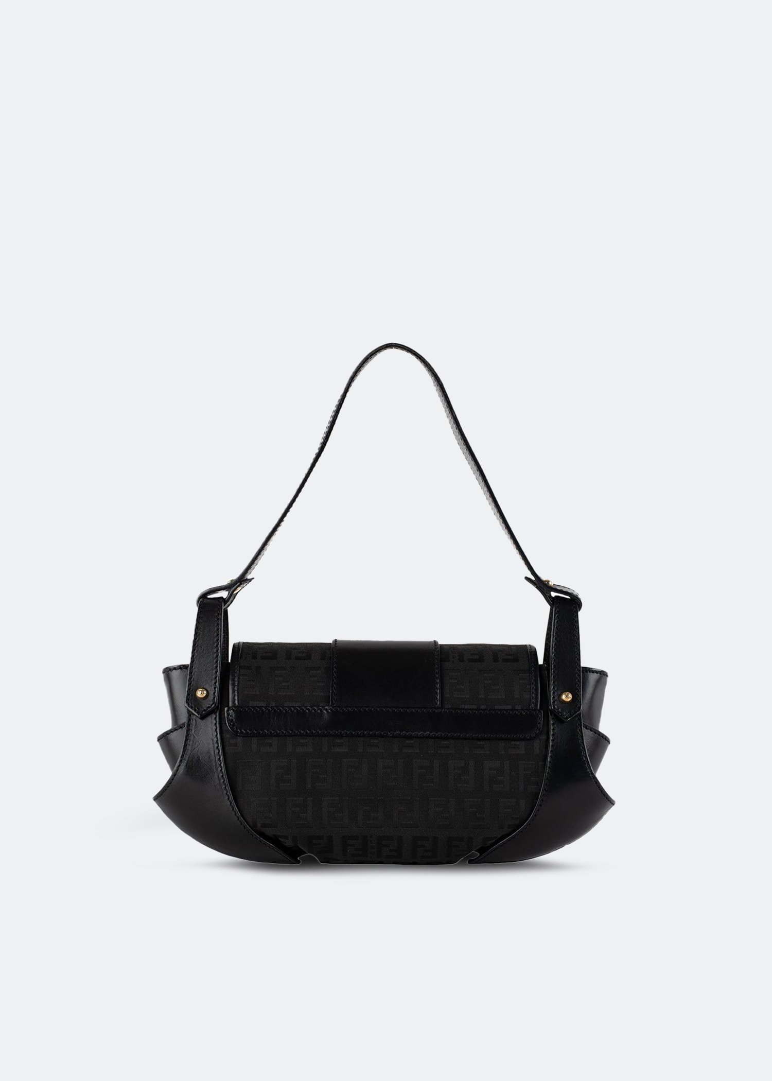 

Compilation canvas baguette bag, Black