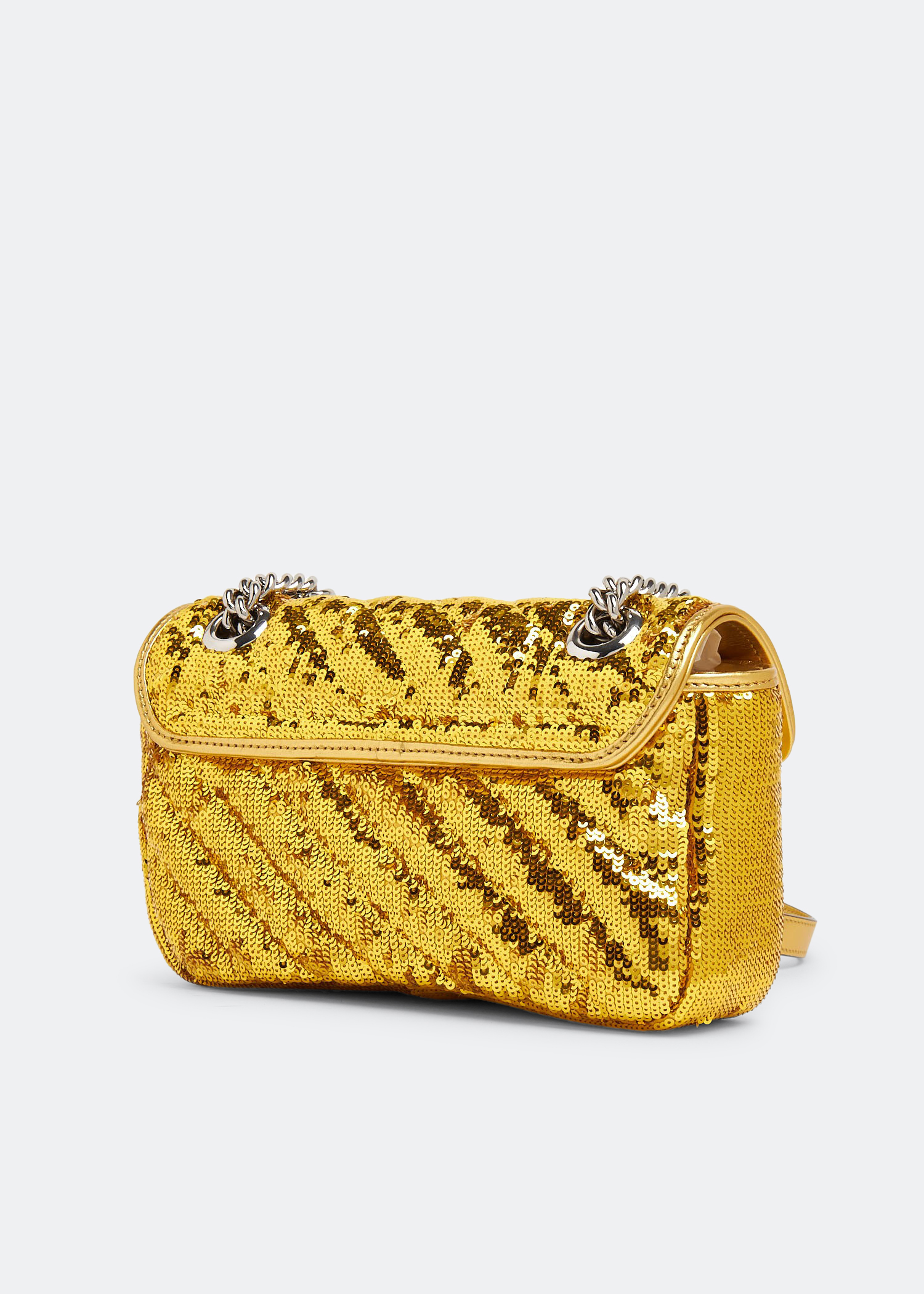 

GG Marmont small sequin shoulder bag, Gold