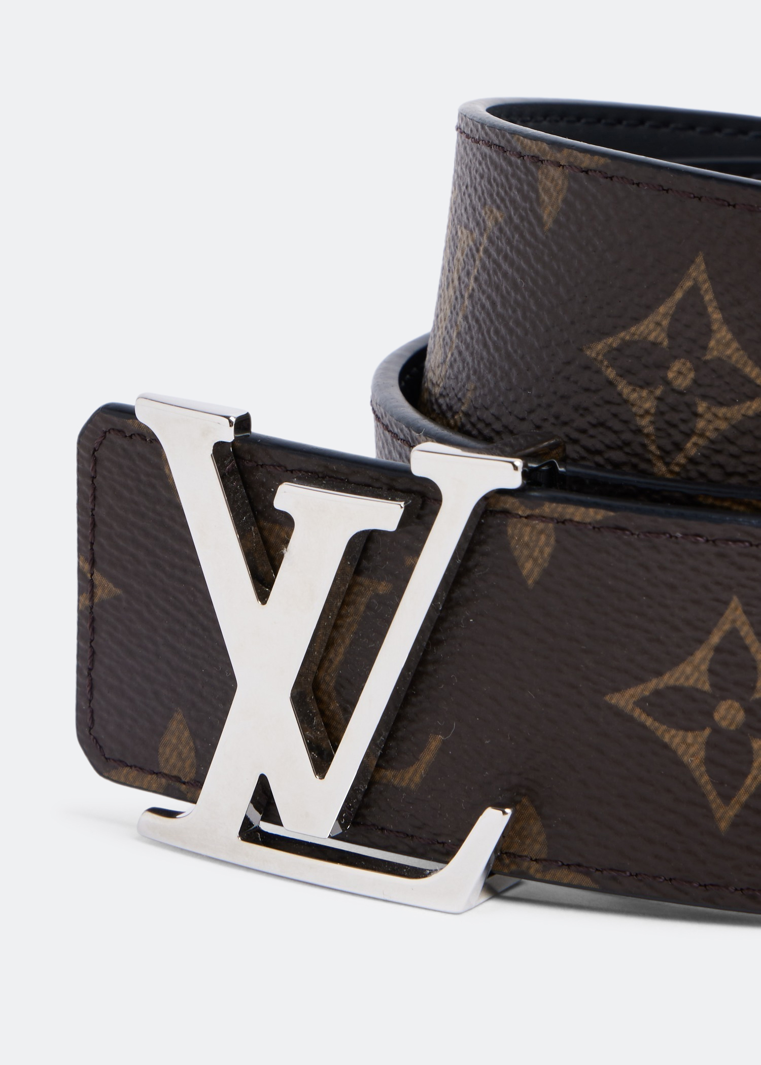 

Louis Vuitton Monogram LV Initials 40MM Reversible Belt in Brown Canvas Leather