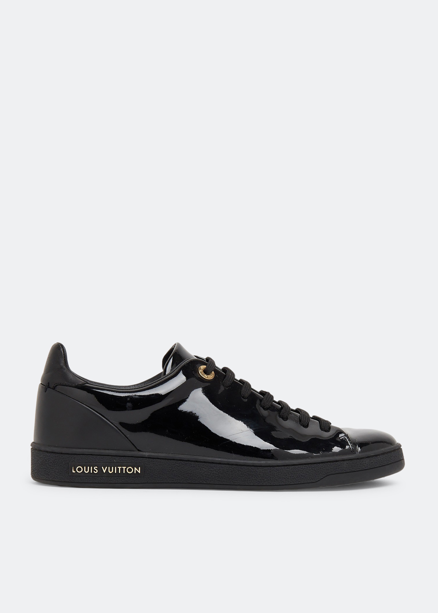 Lv trainer patent leather low trainers Louis Vuitton Black size 8