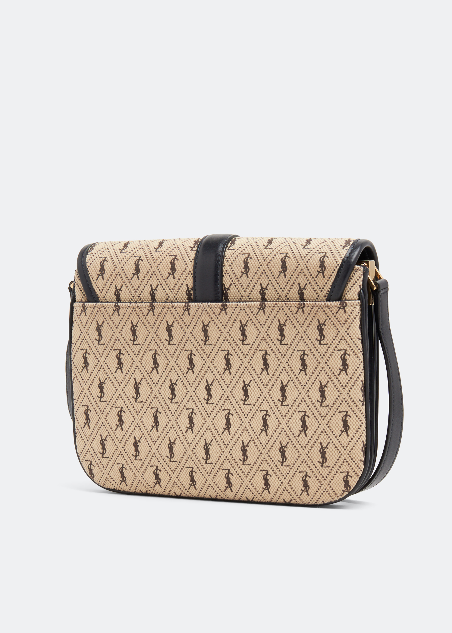

Monogram printed satchel, Beige